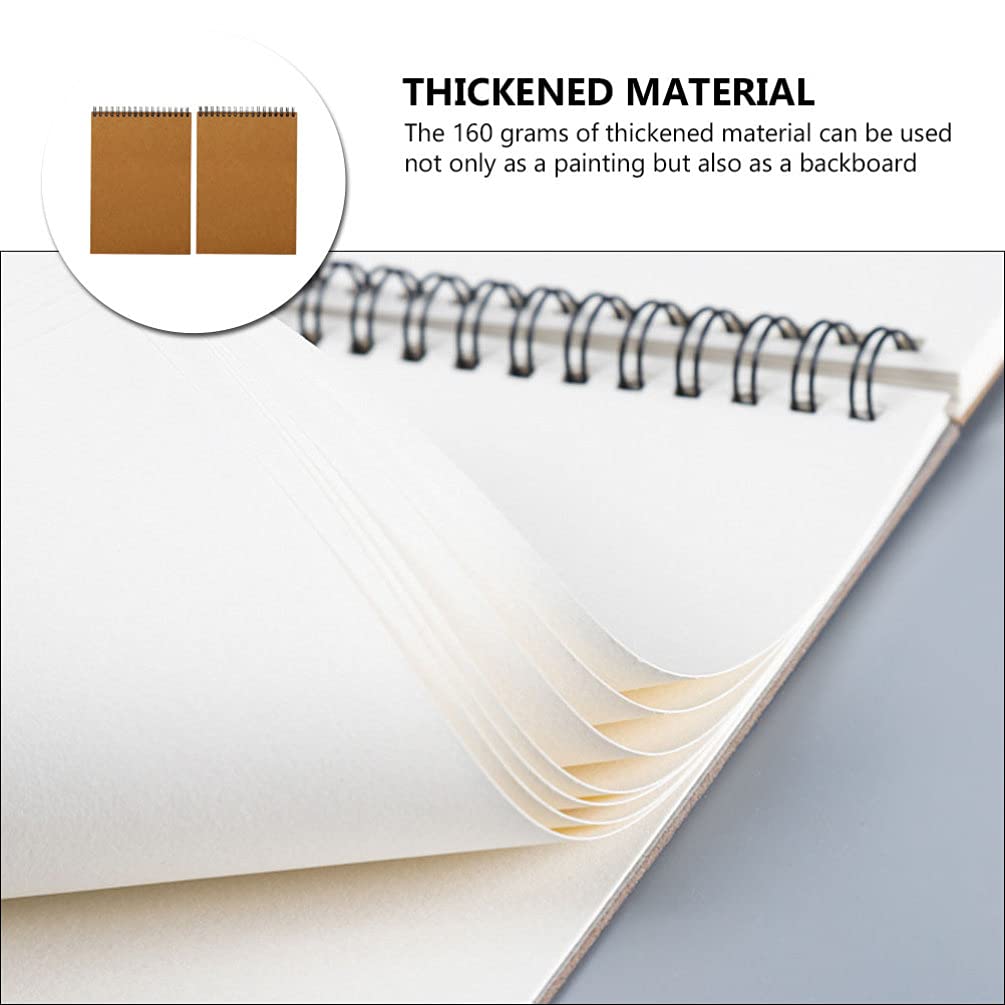2-Pack A5 Spiral Sketchbook - Travel Notepad for Writing, Drawing & Graffiti | Durable Coil Bound Notebook with Premium Sketching Paper | Perfect for Artists, Students & Journaling On-The-Go