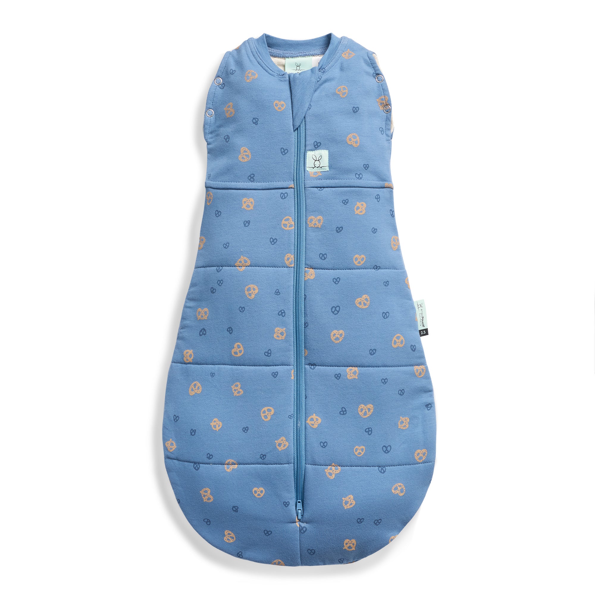 ErgoPouch Cocoon Zip Swaddle Bag 2.5 TOG - Premium Baby Sleep Sack for Newborns & Infants - Soft & Breathable Cotton - Perfect for Nursery, Daycare & Travel - Petite Pretzel
