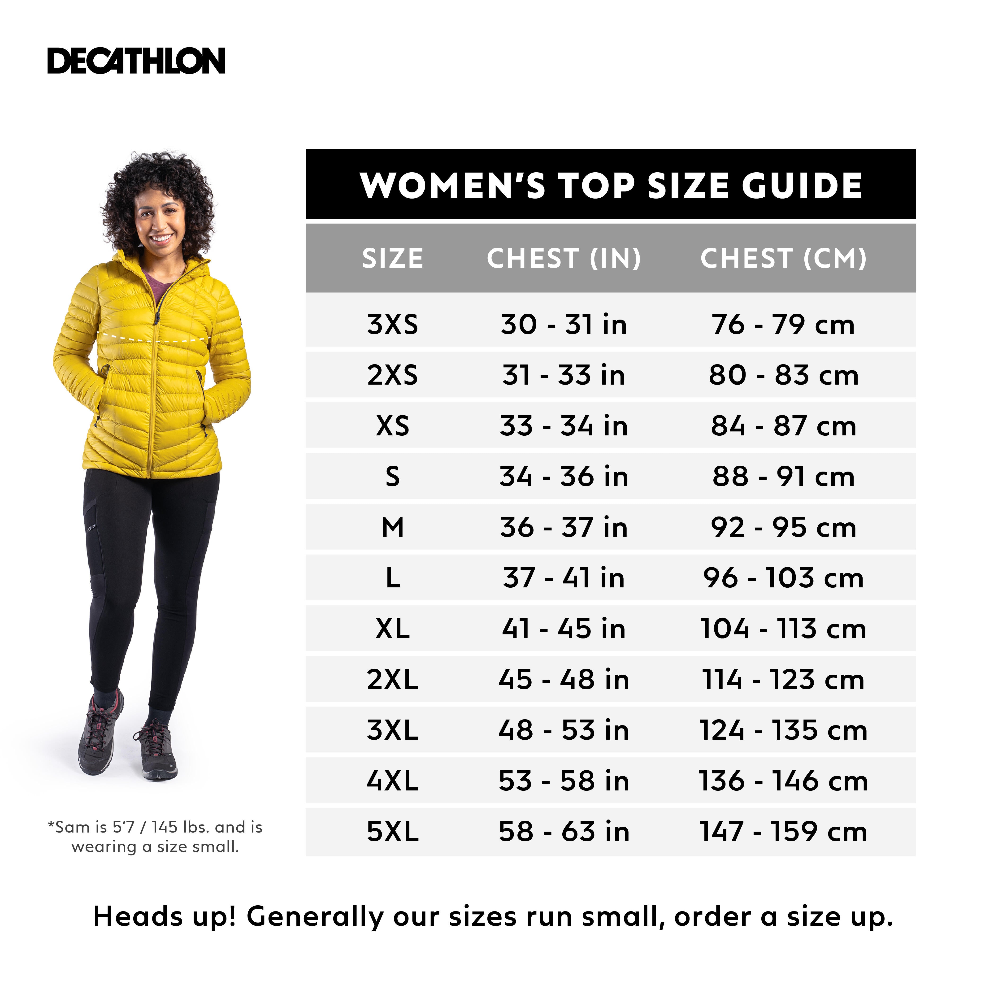 Forclaz Women's MT100 Hooded Down Puffer Jacket - Lightweight Winter Coat for Hiking, Travel & Outdoor Activities | Waterproof Insulated Jacket for Cold Weather