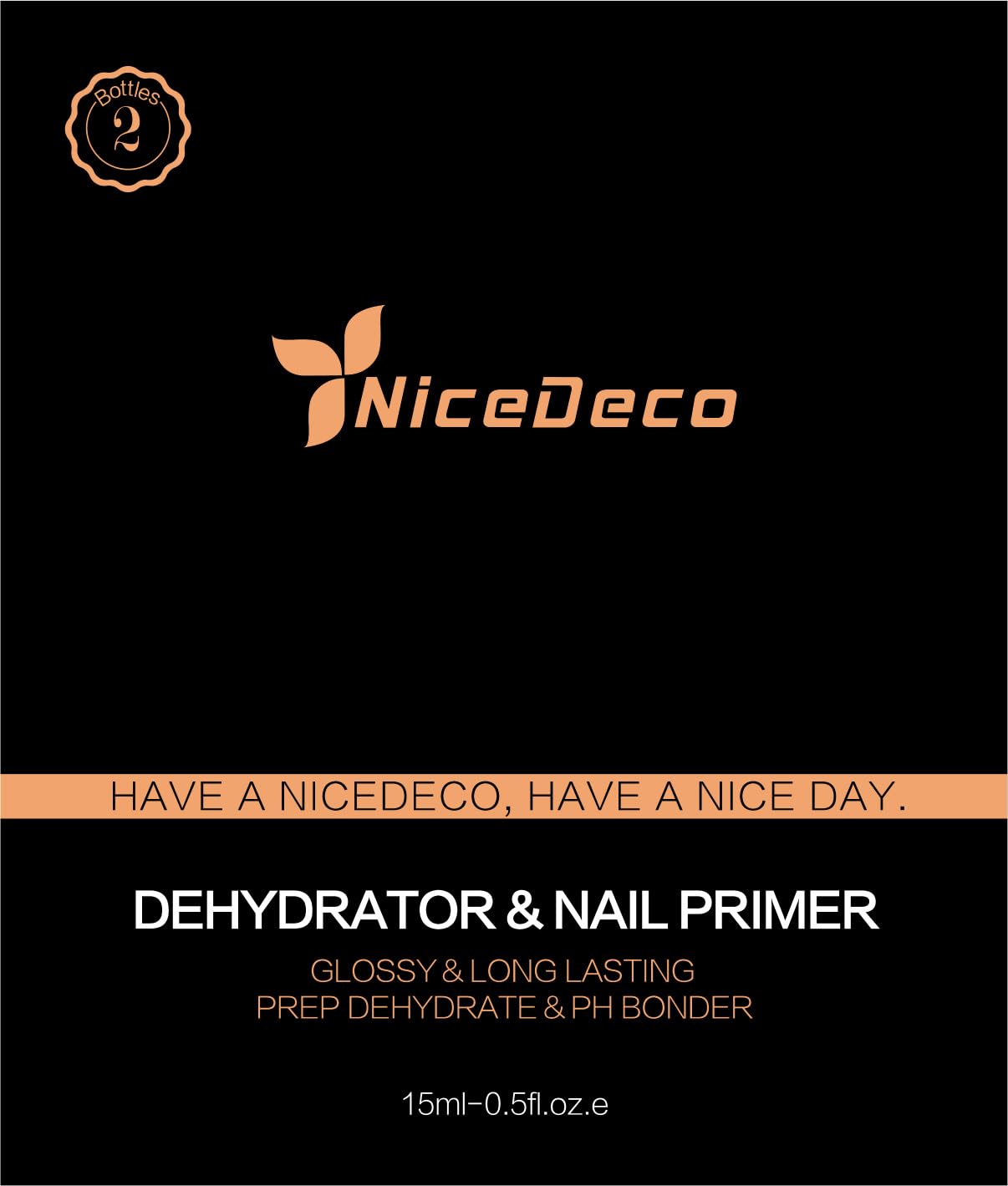 Hema Free Nail Primer & Dehydrator Kit - 2 x 15ml Cruelty-Free Vegan Nail Prep for Long-Lasting Acrylic & Gel Polish | Perfect for Salon & DIY Manicures at Home
