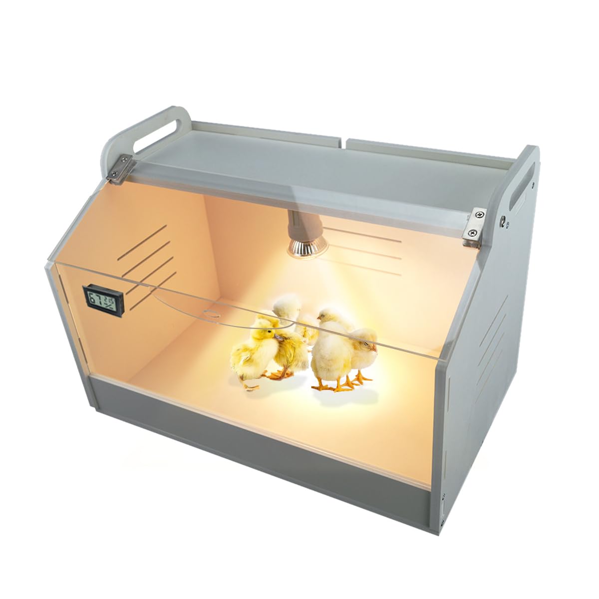 Intelligent Brooder Box for 10-15 Newborn Chicks, Quail & Small Animals - Manual Poultry Heater Breeding Box for Backyard Farming & Pet Care