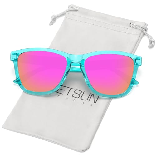 Green Frame / Pink Mirrored Lens