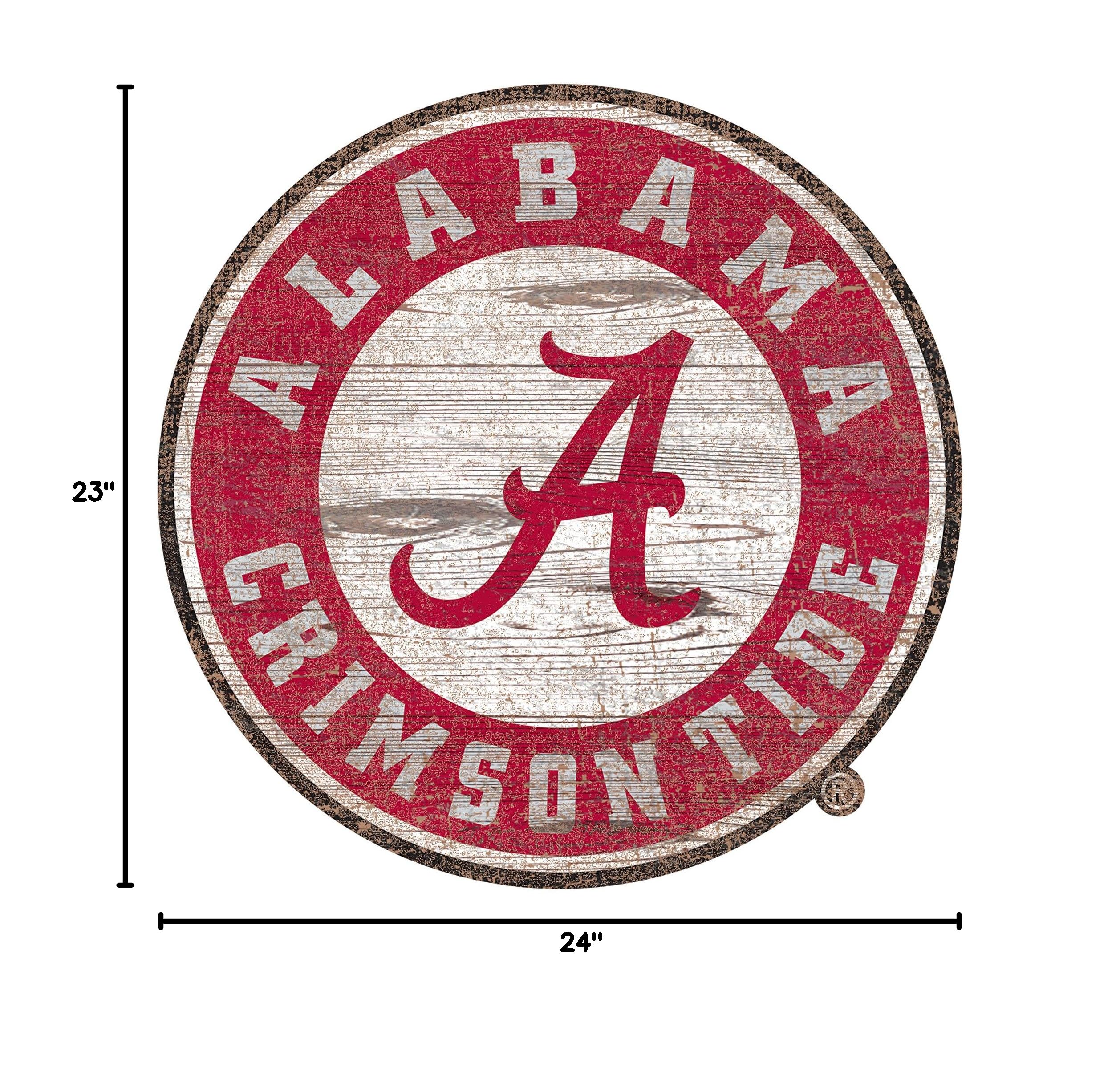 Alabama Crimson Tide Distressed Logo Cutout Sign 24x23