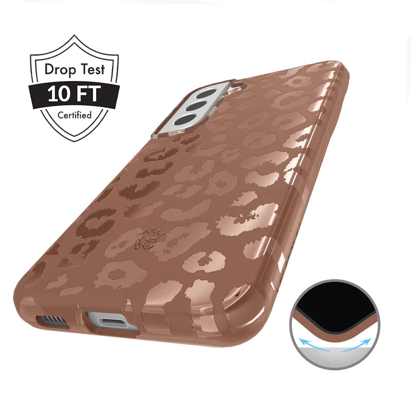 Samsung Phone Case with Chocolate Leopard Print - Stylish & Protective Cover for Galaxy S21, S20, Note 20 - Perfect for Everyday Use & Fashion Accessories