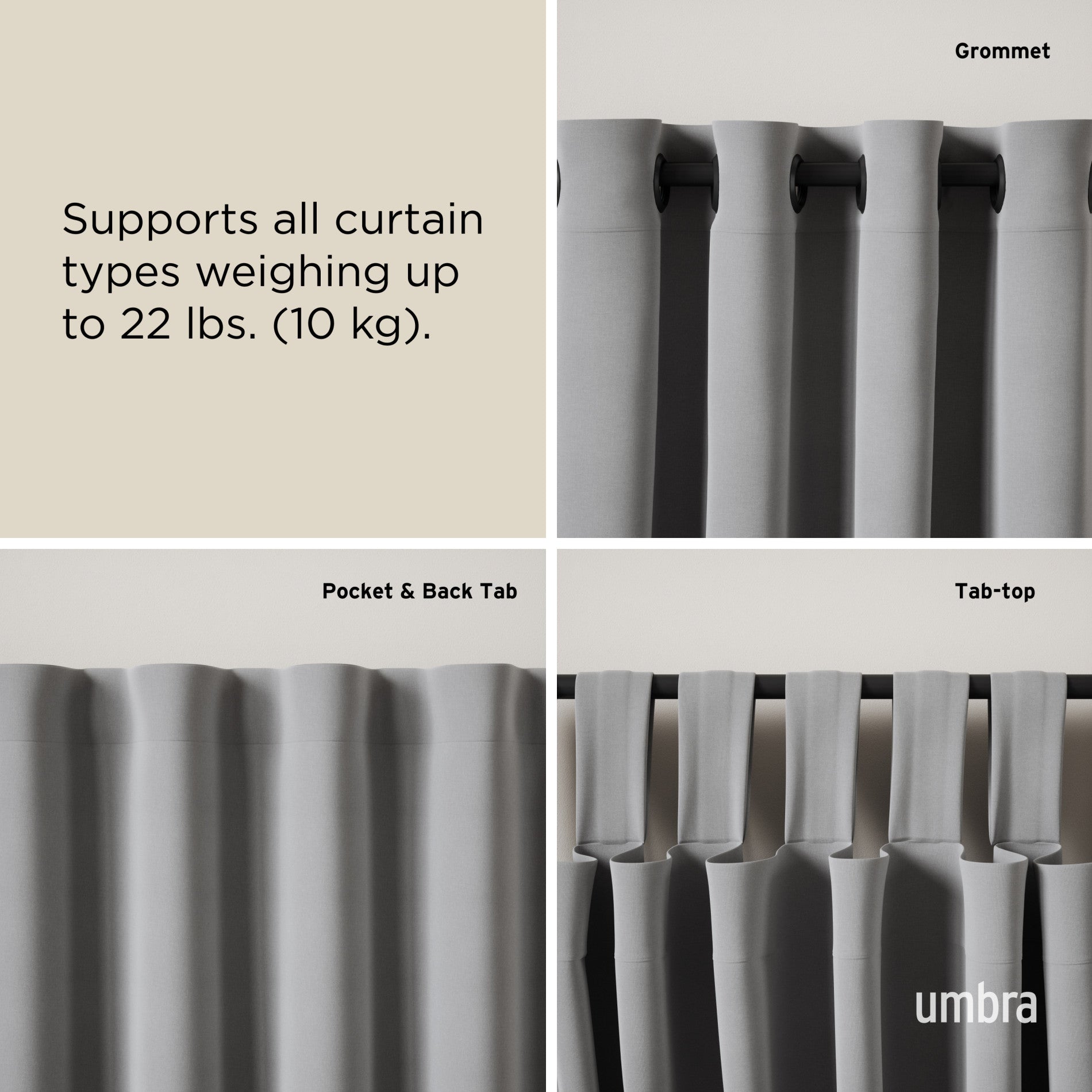 Elegant Ringlet Curtain Rod - Adjustable Window Curtain Rod for Living Room, Bedroom & Dorm - Rust-Resistant Metal Curtain Rod with Easy Installation - Perfect for Home Decor & Room Styling