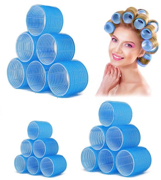Heatless Hair Rollers Set for Women - Self Grip Holding Curlers | 6-Pack No Heat Hair Curling Rollers for Overnight Styling | Perfect for Beach Waves, Wedding & Party Hairstyles
