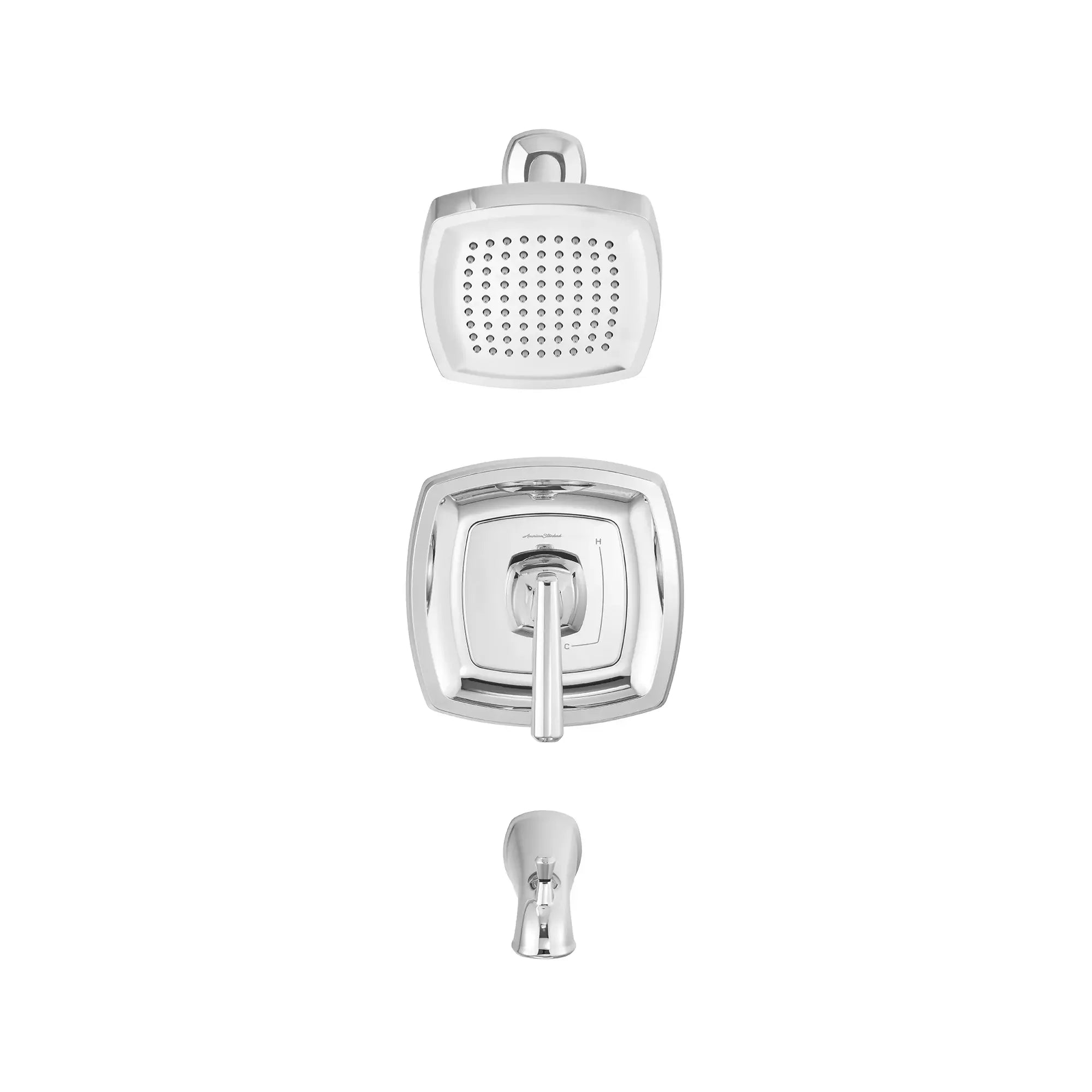 Edgemere® 2.5 GPM Tub and Shower Trim Kit with Showerhead - Double Ceramic Pressure Balance Cartridge & Lever Handle - Perfect for Bathroom Renovation and Modern Home Upgrade