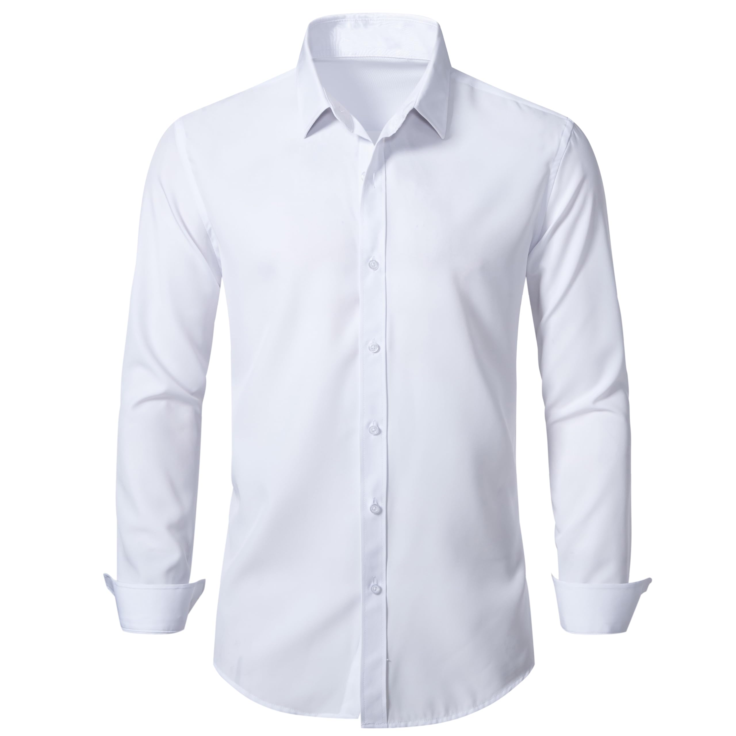 BEILU Men's Slim Fit Stretch Dress Shirts - Formal Long Sleeve Button Down Shirt for Business, Office & Special Occasions | Comfortable & Stylish Work Attire