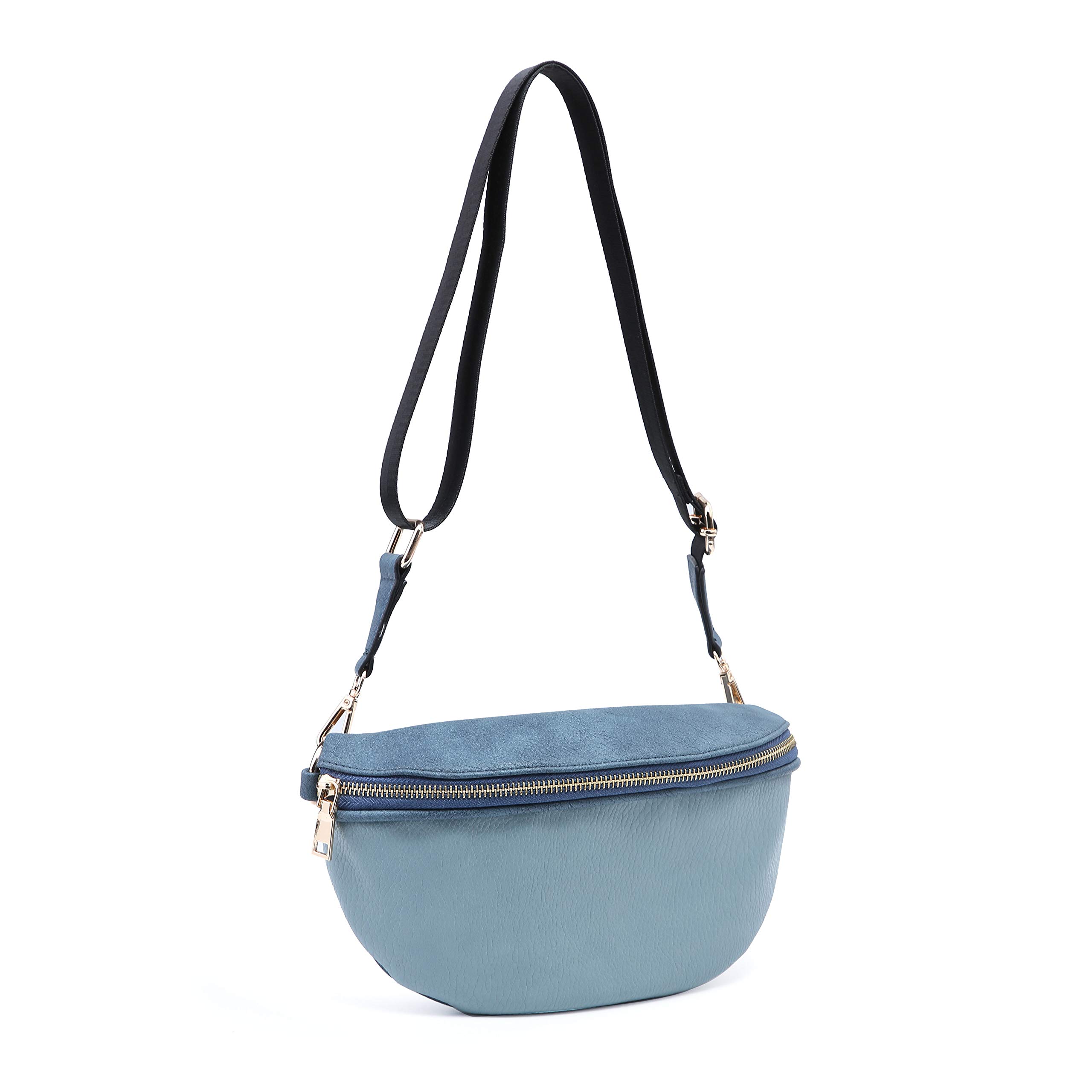 MKF Belt Bag for Women - Stylish Half Moon Fanny Pack for Outdoor, Travel & Sports - Mini Waist Bag with Phone Pocket - Perfect for Hiking, Concerts & Everyday Use