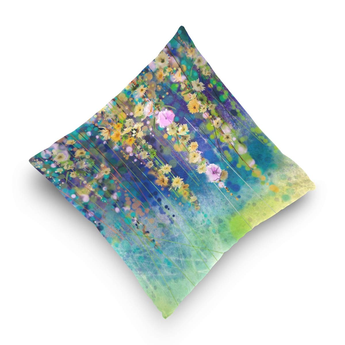 Ivy Flower Soft Throw Pillow Cover - 18 Inch Square Cushion Case for Sofa, Couch & Bed Decor - Cozy Home and Living Room Accessory