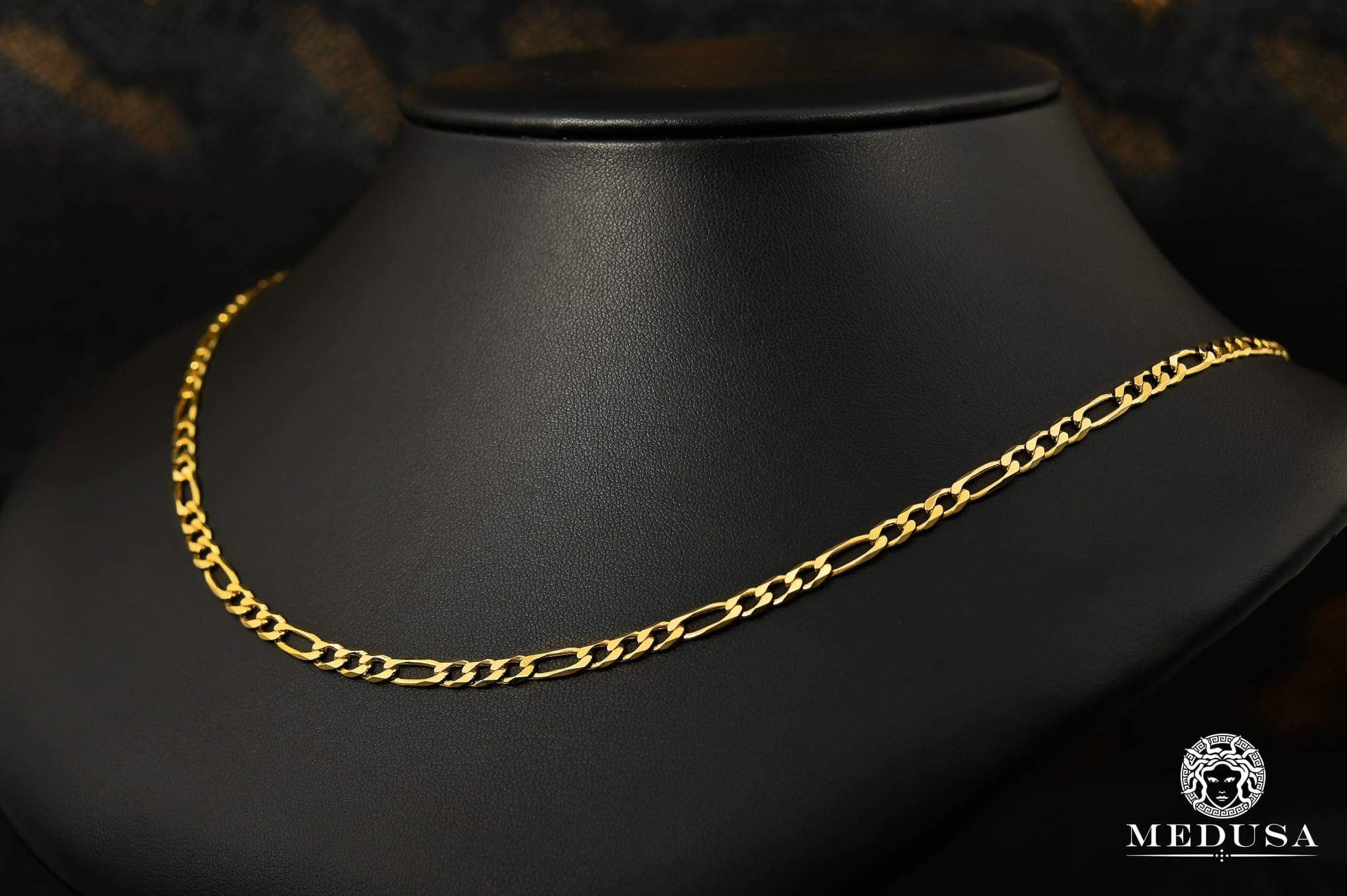 4.5mm Figaro Concave Chain Necklace for Women - Gold & Silver Plated Italian Jewelry - Perfect for Layering, Gifts & Everyday Wear
