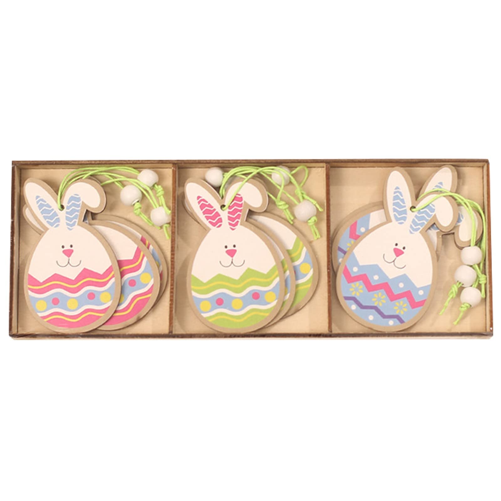9pcs Wooden Easter Tree Ornaments - Hanging Window Decor, Desktop & Room Decoration for Spring Home Decor | Perfect for Easter Garden Party, Holiday Table Centerpiece, and Seasonal Home Styling