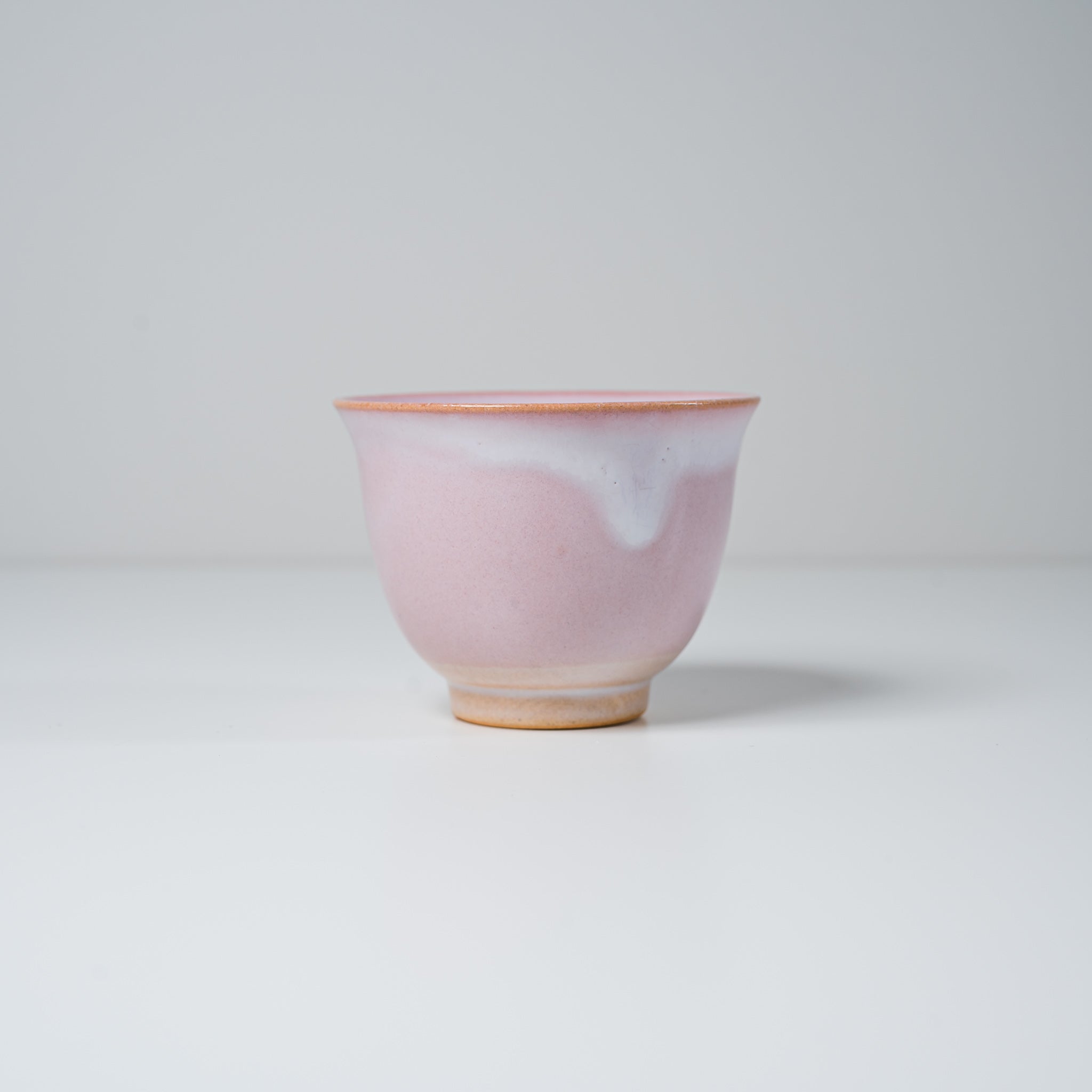 Tenryu Kiln Hagi Ware Tea Cup & Sake Cup - Milky Pink Ceramic - Handcrafted Japanese Pottery for Matcha, Sencha & Sake Drinking