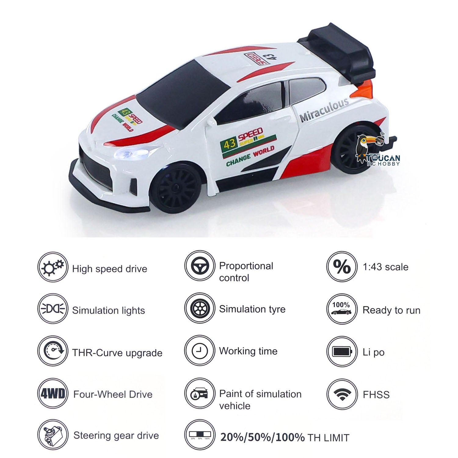 1/43 High Speed RC Racing Car - 4WD POLO Radio Controlled Drift Vehicle with 2.4G Remote | Ready-to-Run Mini Model Toy for Kids | Perfect for Indoor Racing, Backyard Drifting & Birthday Gifts