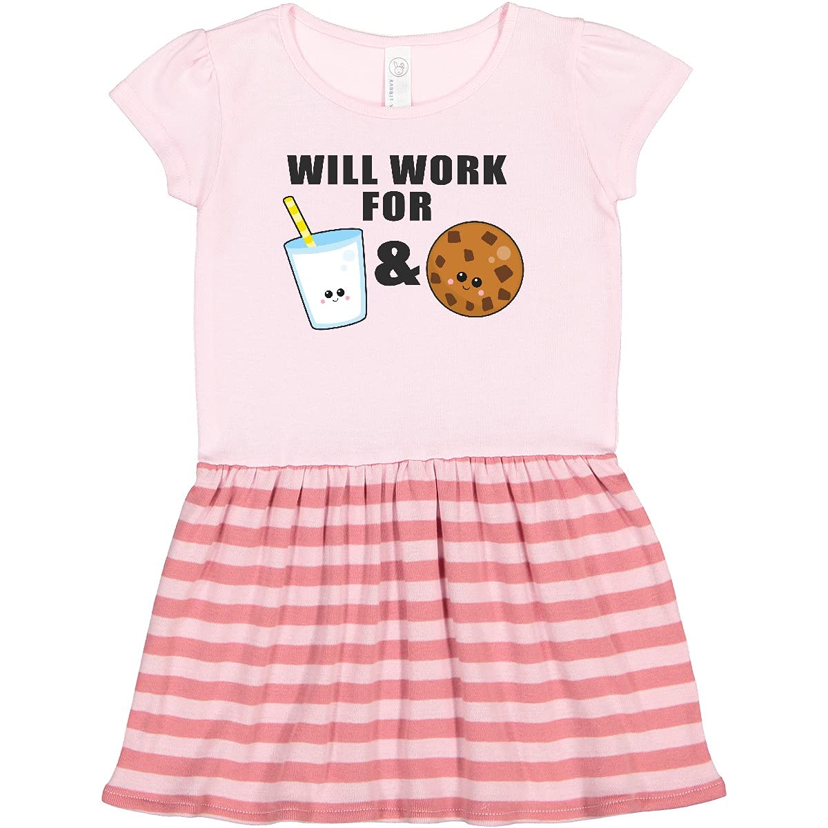 Inktastic Milk & Cookies Toddler Dress - Playtime & Parties