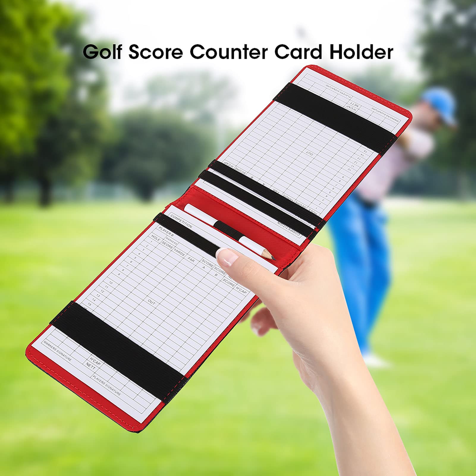 Leather Golf Scorecard Holder - Golf Accessory for Score Tracking