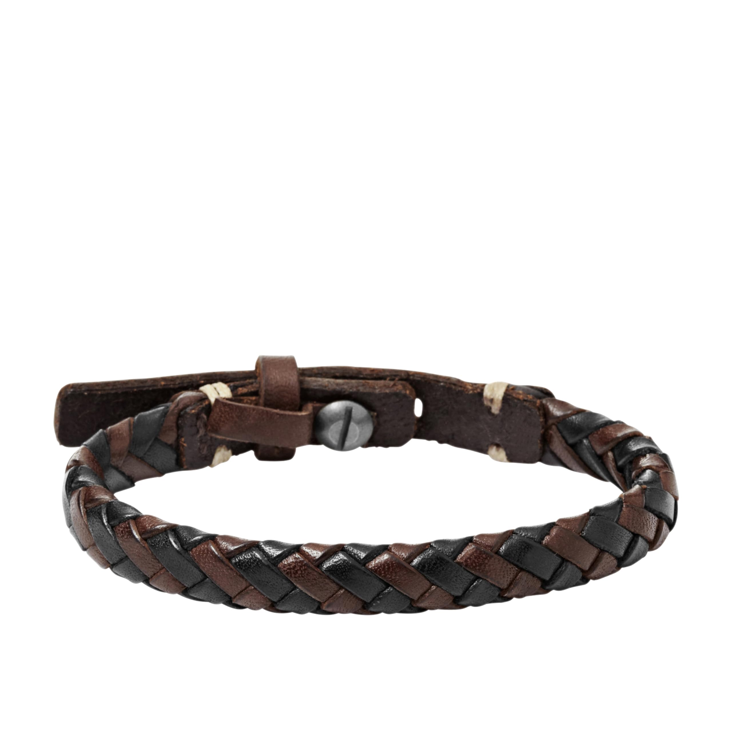 Fossil Men's Stainless Steel & Genuine Leather Bracelet - Classic Casual Watch Band for Everyday Wear | Perfect Gift for Dad, Husband, Boyfriend | Office, Date Night, Business Casual Style
