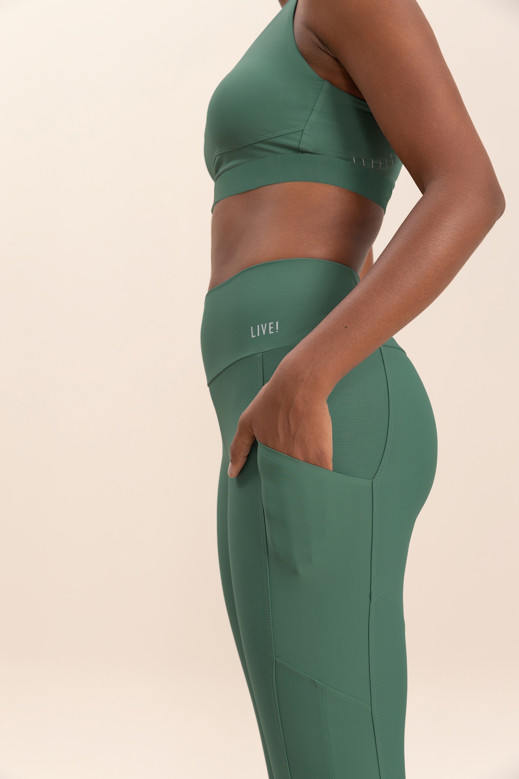 Reflex Speed Pea Leggings for Women - High Performance Workout Leggings with Moisture Wicking & 4-Way Stretch - Perfect for Running, Yoga, Gym & Activewear
