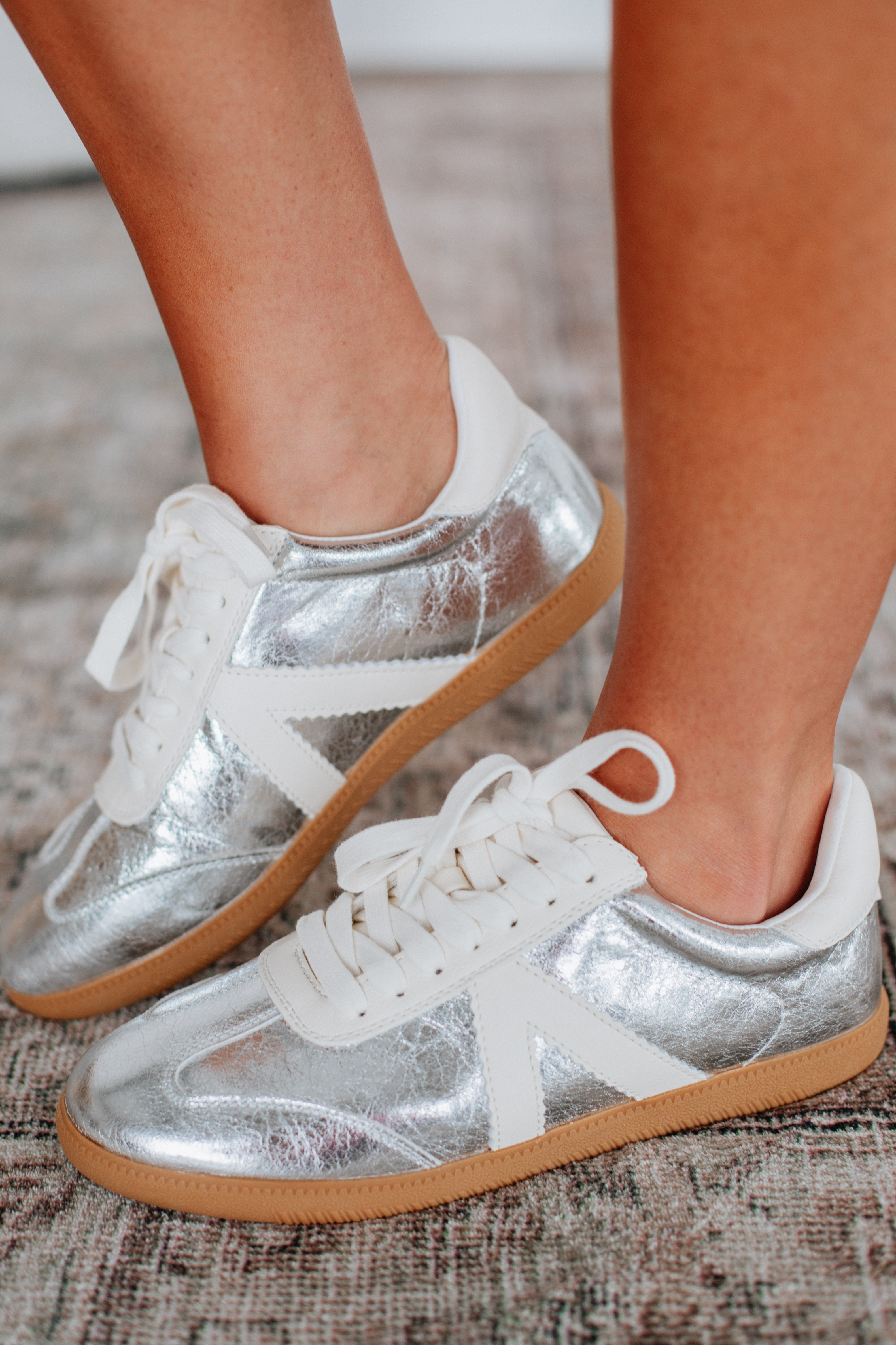 Can't Be Bothered Sneakers - Silver | Comfortable Slip-On Shoes for Men & Women | Perfect for Casual Wear, Running Errands & Everyday Use