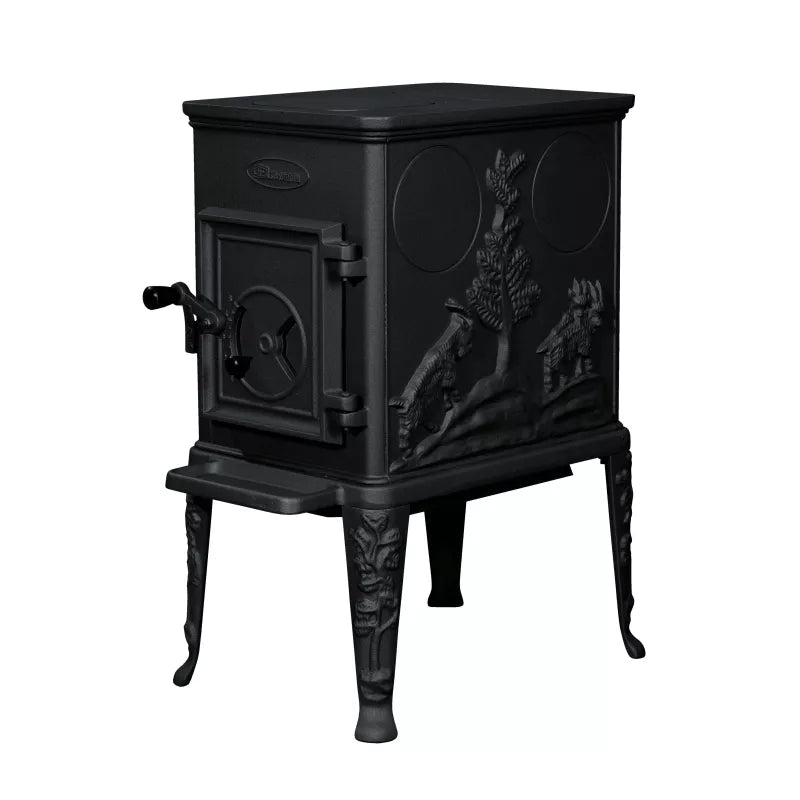 Dovre 100 CB Cast Iron Stove - High Efficiency Wood Burning Fireplace for Home Heating & Cozy Ambience - Perfect for Living Rooms, Cabins, and Outdoor Spaces