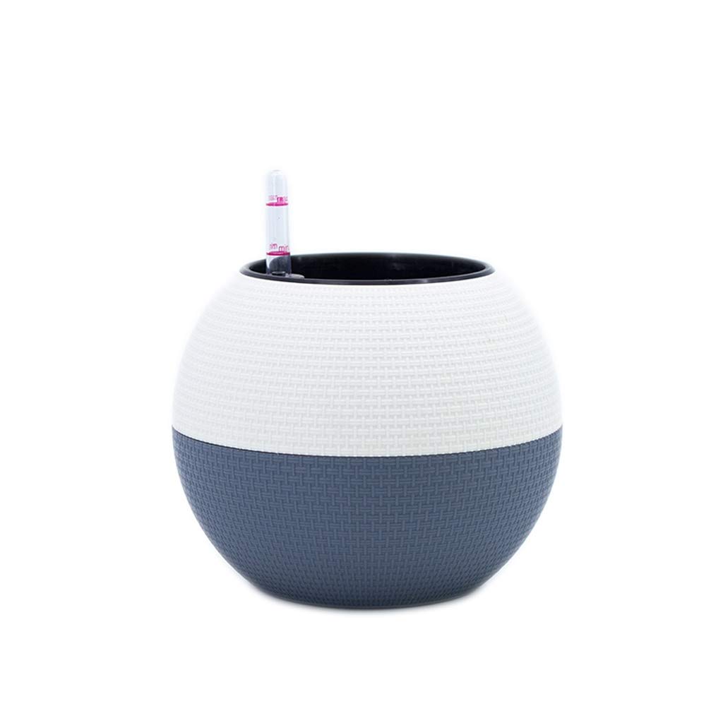 Automatic Self-Watering Spherical Flower Pot - Rattan-Like Creative Indoor Planter for Plants, Succulents & Herbs | Perfect for Home, Office & Balcony Decor (Color: Emerald Green)