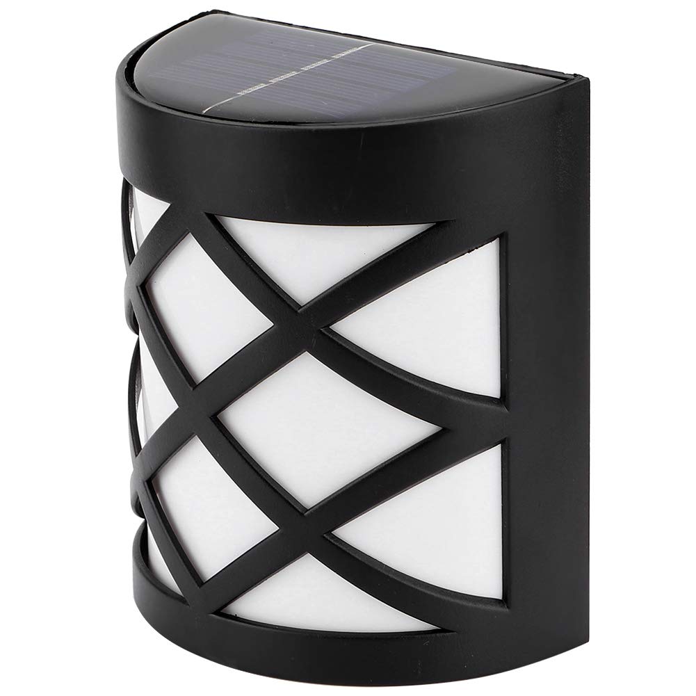Yosoo 6 LED Vintage Solar Wall Light - Outdoor Garden, Courtyard, Stairs, Living Room, Bedroom, Hallway Decor - Energy Efficient Nightlight for Home & Conservatory Lighting