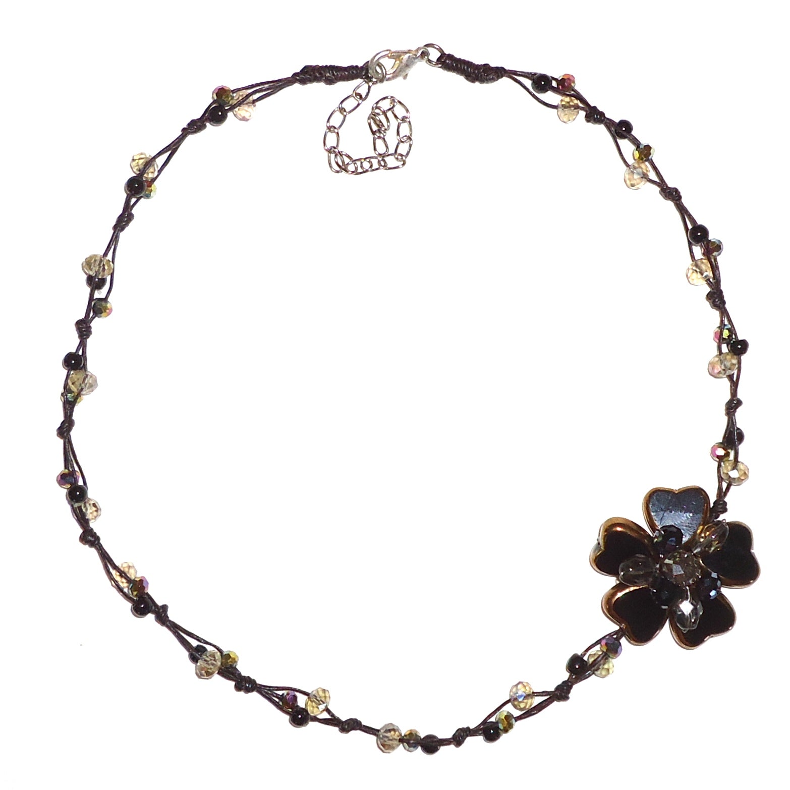 Elegant Bronze Flower Cluster Necklace for Women - Perfect for Weddings, Parties & Everyday Wear