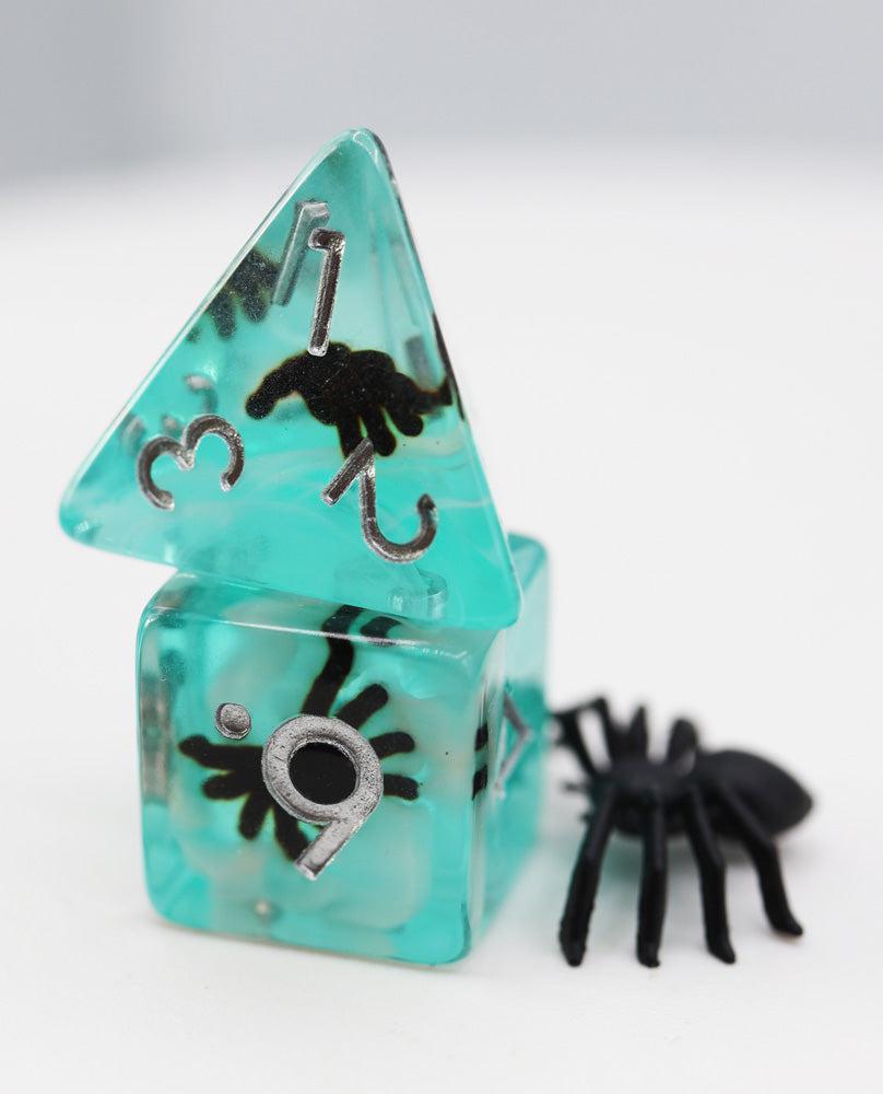 Blue Tarantula - 7 Piece RPG Dice Set for Dungeons & Dragons, Pathfinder, and Tabletop Roleplaying Games | Perfect for Gifts, Game Nights, and Collectors