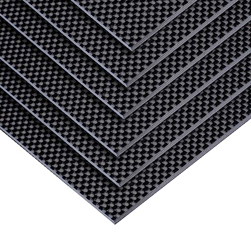 3K Carbon Fiber Sheet 500x600x2mm (1-6mm Thickness) - Plain Weave Glossy Finish Panel for DIY Projects, Car Parts, Model Making & Wallet Repair | High-Quality Carbon Fiber Board & Repair Kit for Automotive, Crafts & Accessories