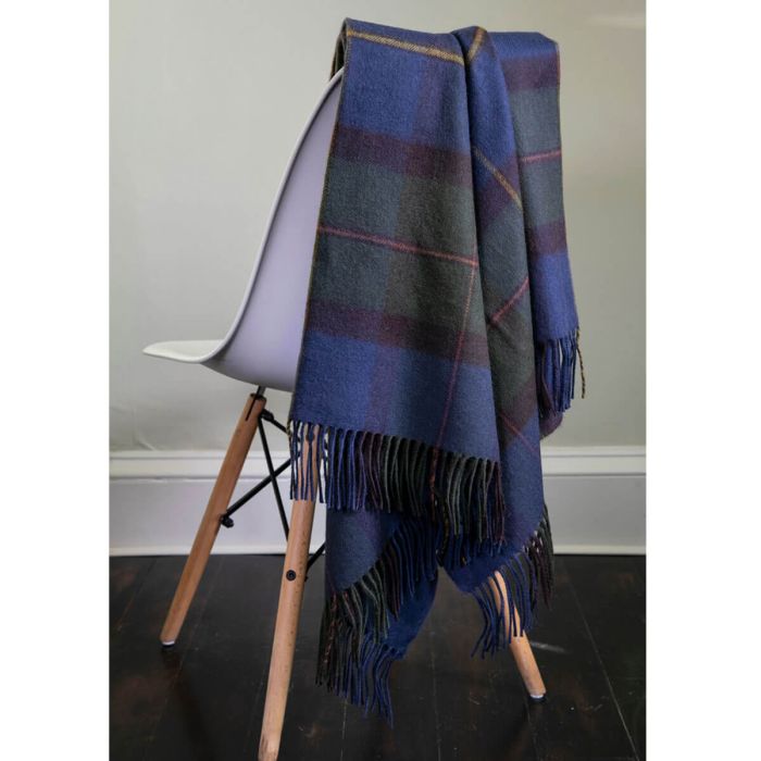 MacLeod of Harris Antique Tartan Lambswool Blanket - Premium Scottish Wool Throw for Sofa, Bed & Travel - Cozy Home Decor & Gift Idea