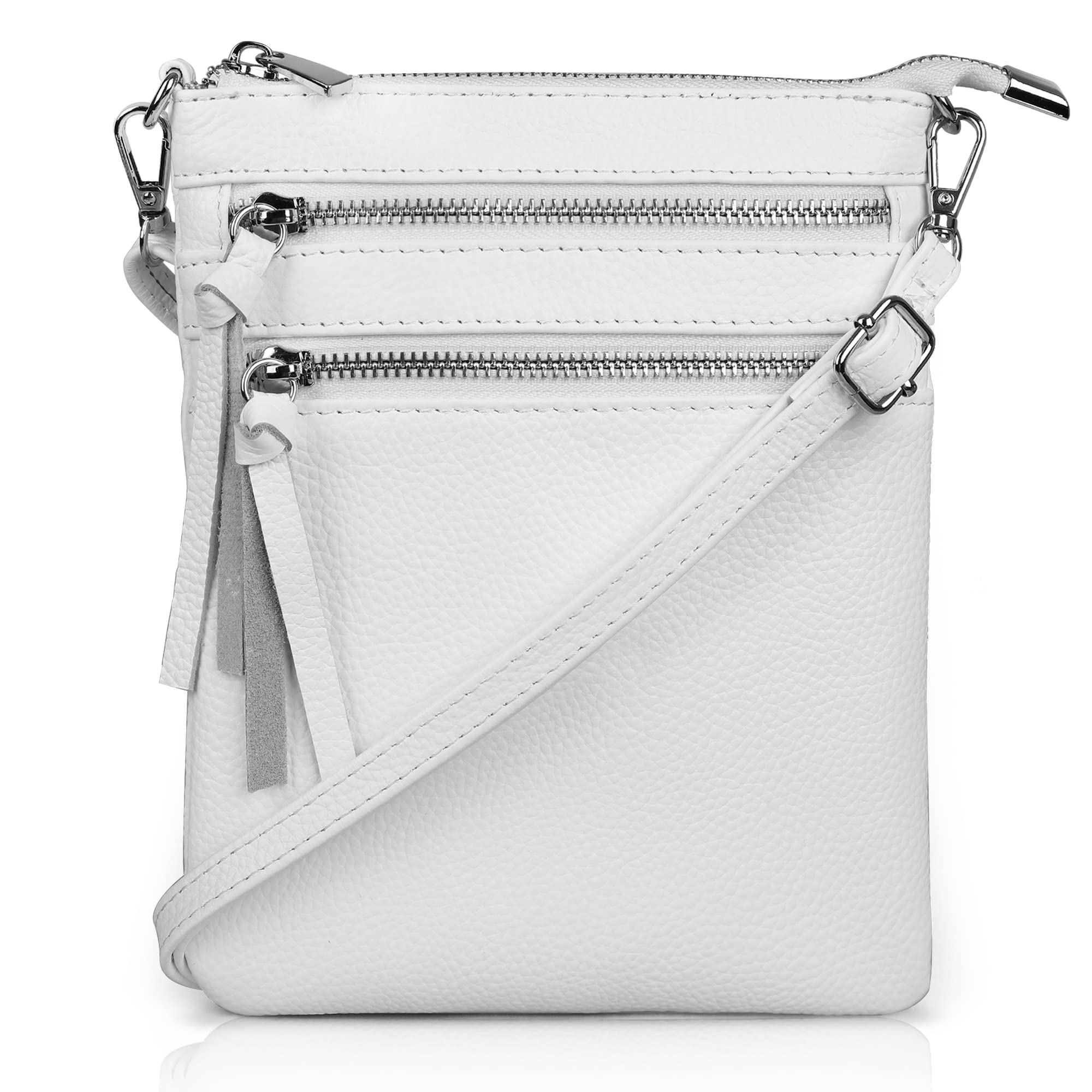 Befen Genuine Leather Crossbody Bag for Women - Stylish Travel Shoulder Purse with Multiple Zipper Pockets - Perfect for Daily Use, Shopping & Travel Accessories