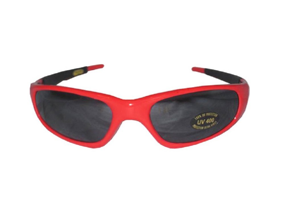 Hulk Hogan Red or Yellow Sunglasses - Retro Wrestling Style UV Protection Shades for Men (Red) - Perfect for Wrestling Fans, Costume Parties & 80s Theme Events