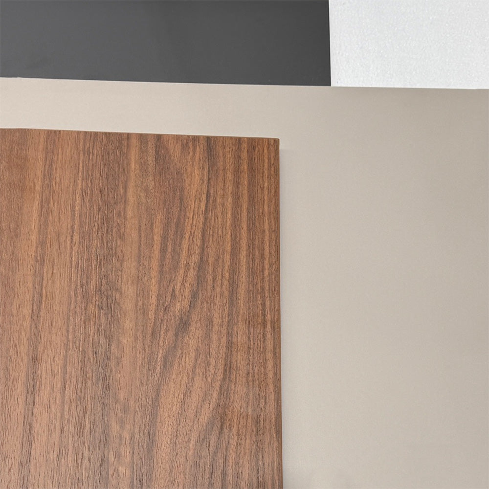 KNOX 240cm Left Panel Walnut Reception Desk - Modern Office Furniture for Hotels, Clinics, and Corporate Lobbies
