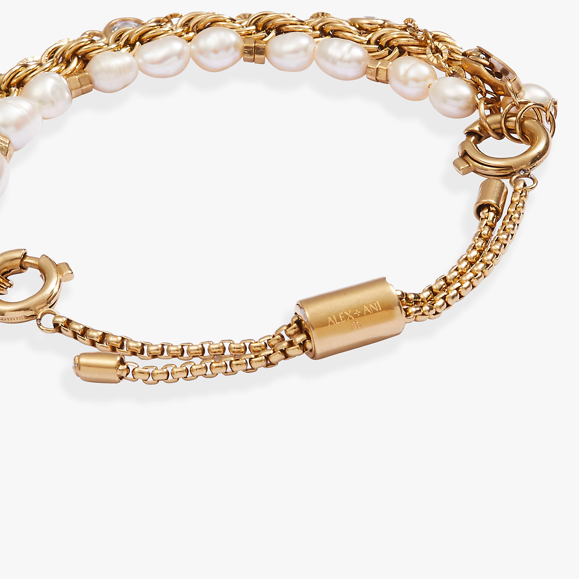 Elegant Crystal and Pearl Stranded Bracelet Set for Women - Perfect for Weddings, Parties & Everyday Wear