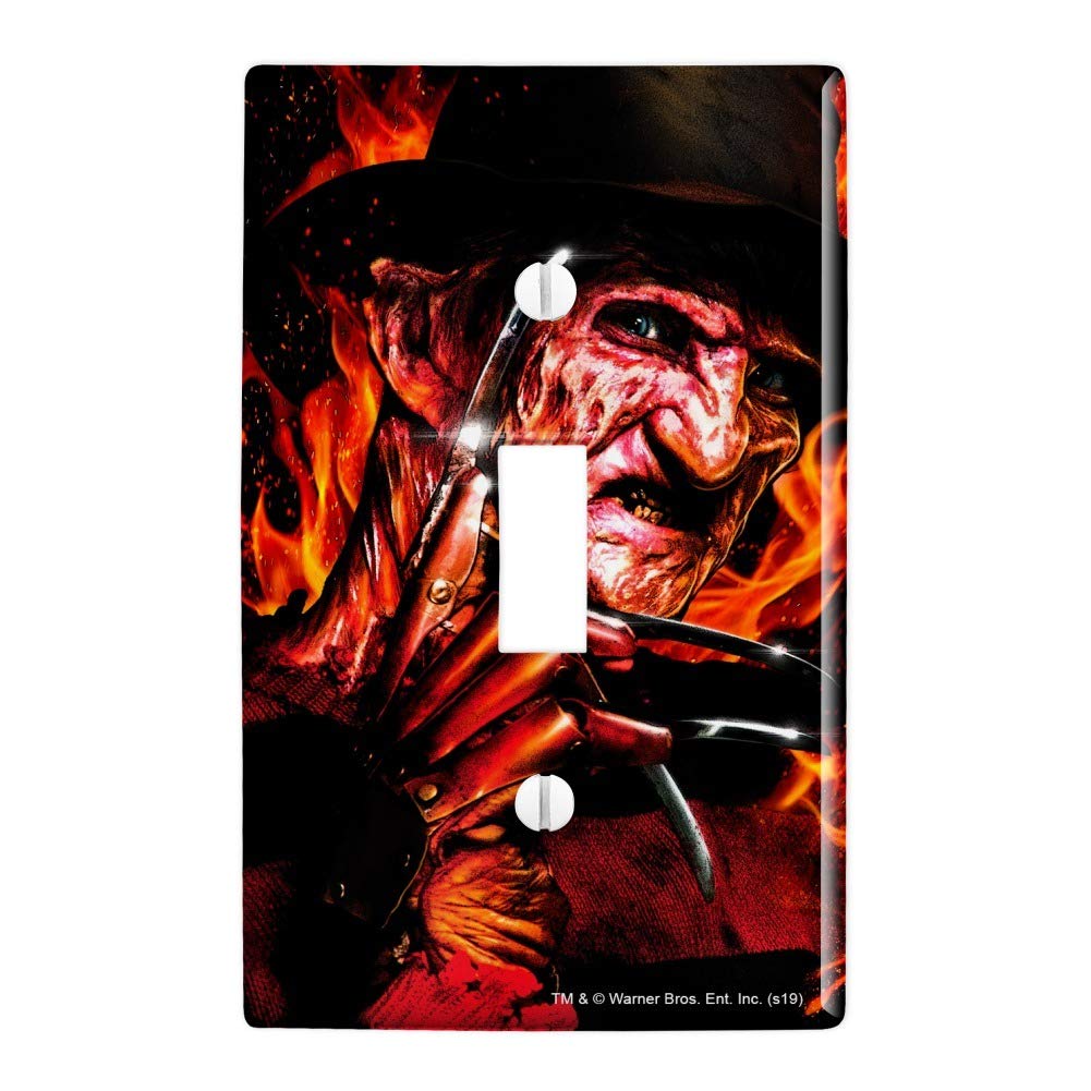 Freddy Krueger Nightmare on Elm Street Plastic Wall Decor Light Switch Plate Cover - Horror Movie Themed Home Decor for Halloween & Horror Fans