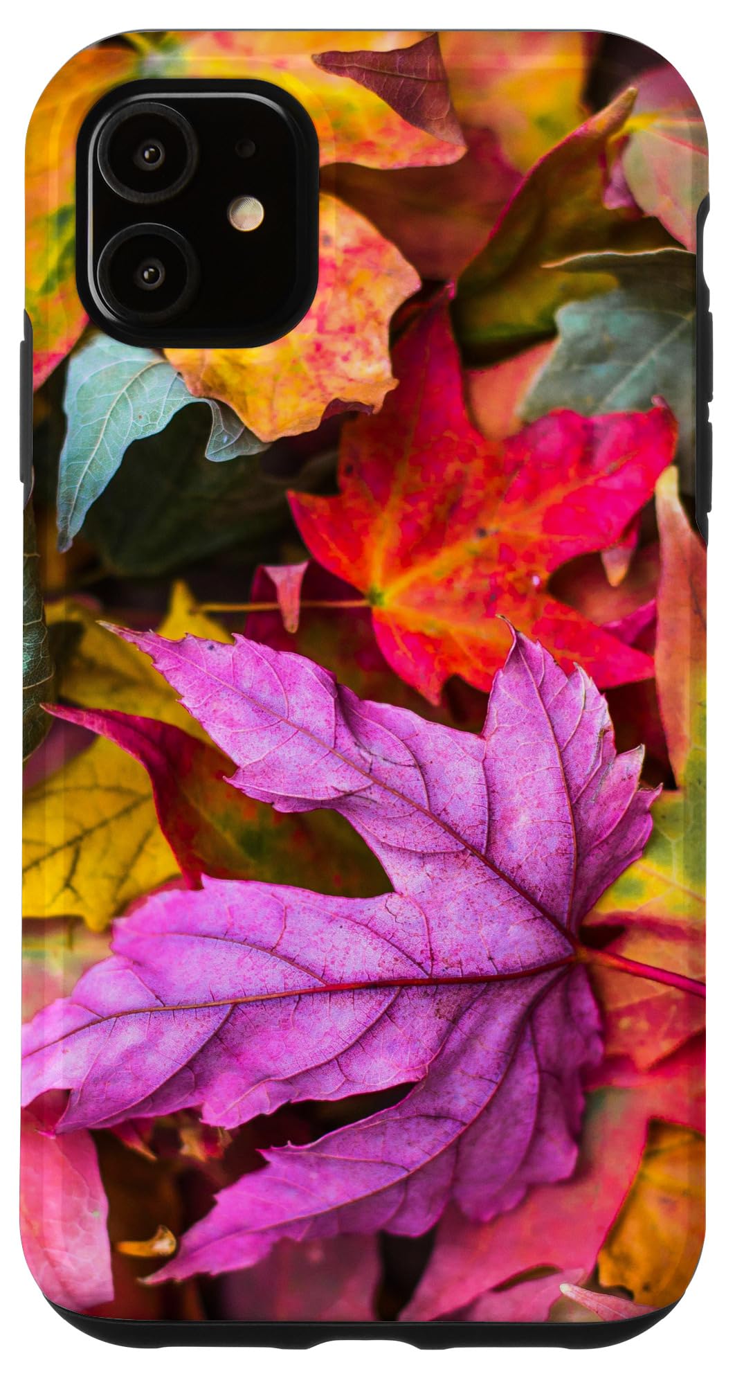 iPhone 11 Case - Autumn Leaves Design Protective Phone Cover - Durable Shockproof Slim Fit for iPhone 11 - Perfect for Fall Season, Thanksgiving, and Outdoor Activities