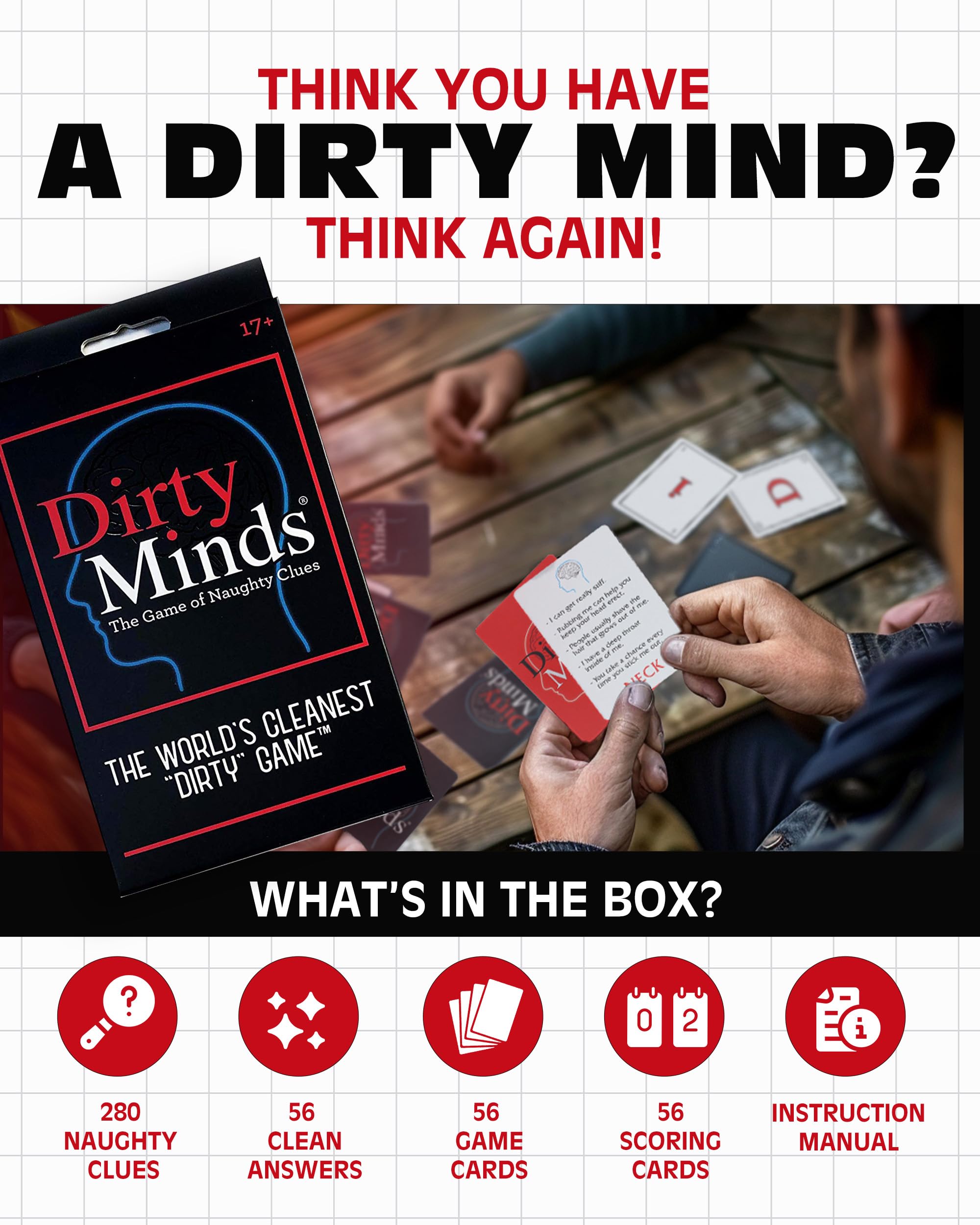 Funny Adult Card Game - Dirty Minds Travel Edition for Parties & Date Nights
