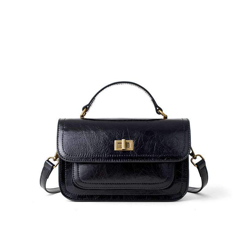 Minimalist Square Leather Handbag for Women - Stylish & Durable Crossbody Purse - Perfect for Work, Travel & Everyday Use