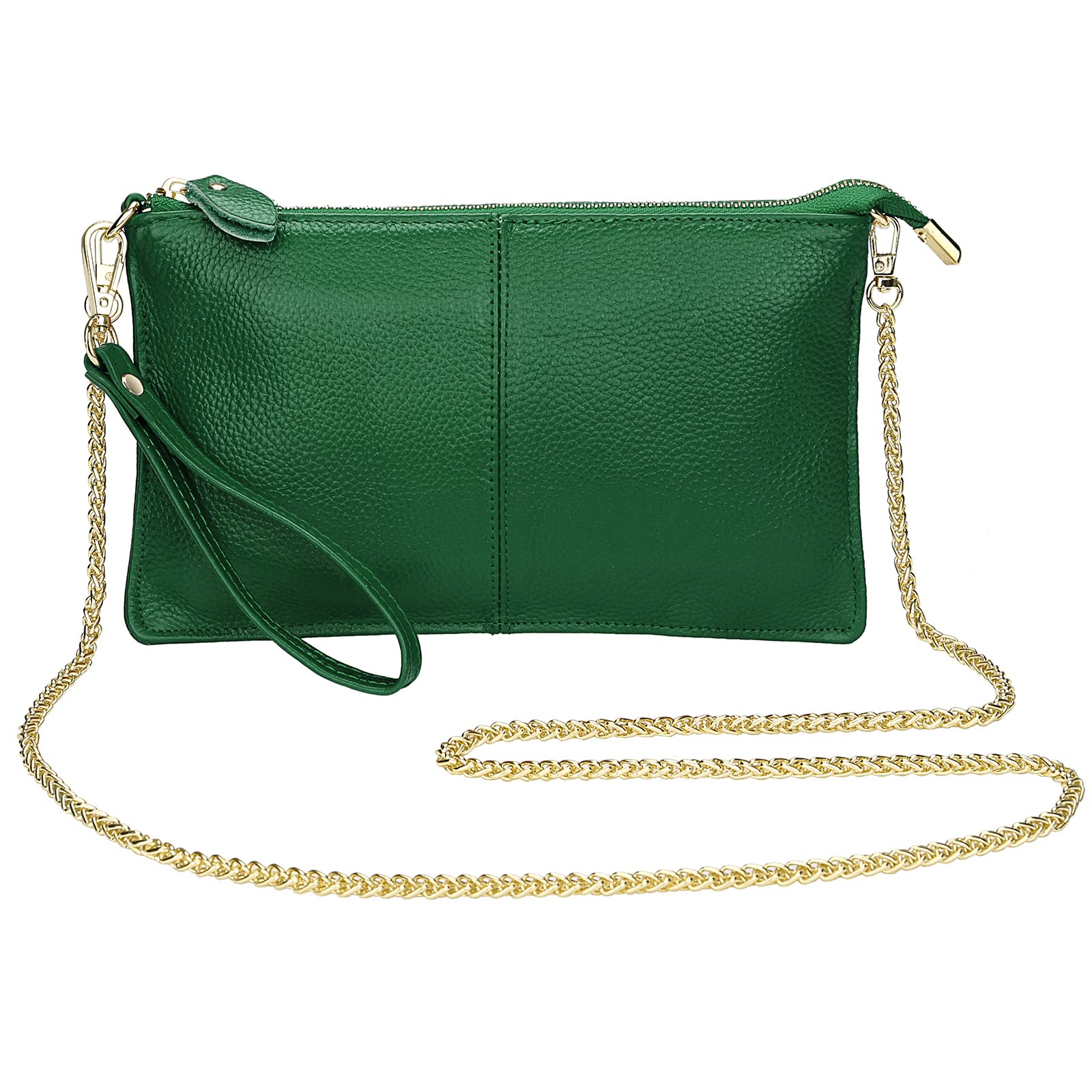 Uromee Genuine Leather Wristlet Wallet Clutch for Women - Crossbody Bag with Detachable Shoulder Strap - Perfect for Parties, Travel & Everyday Use