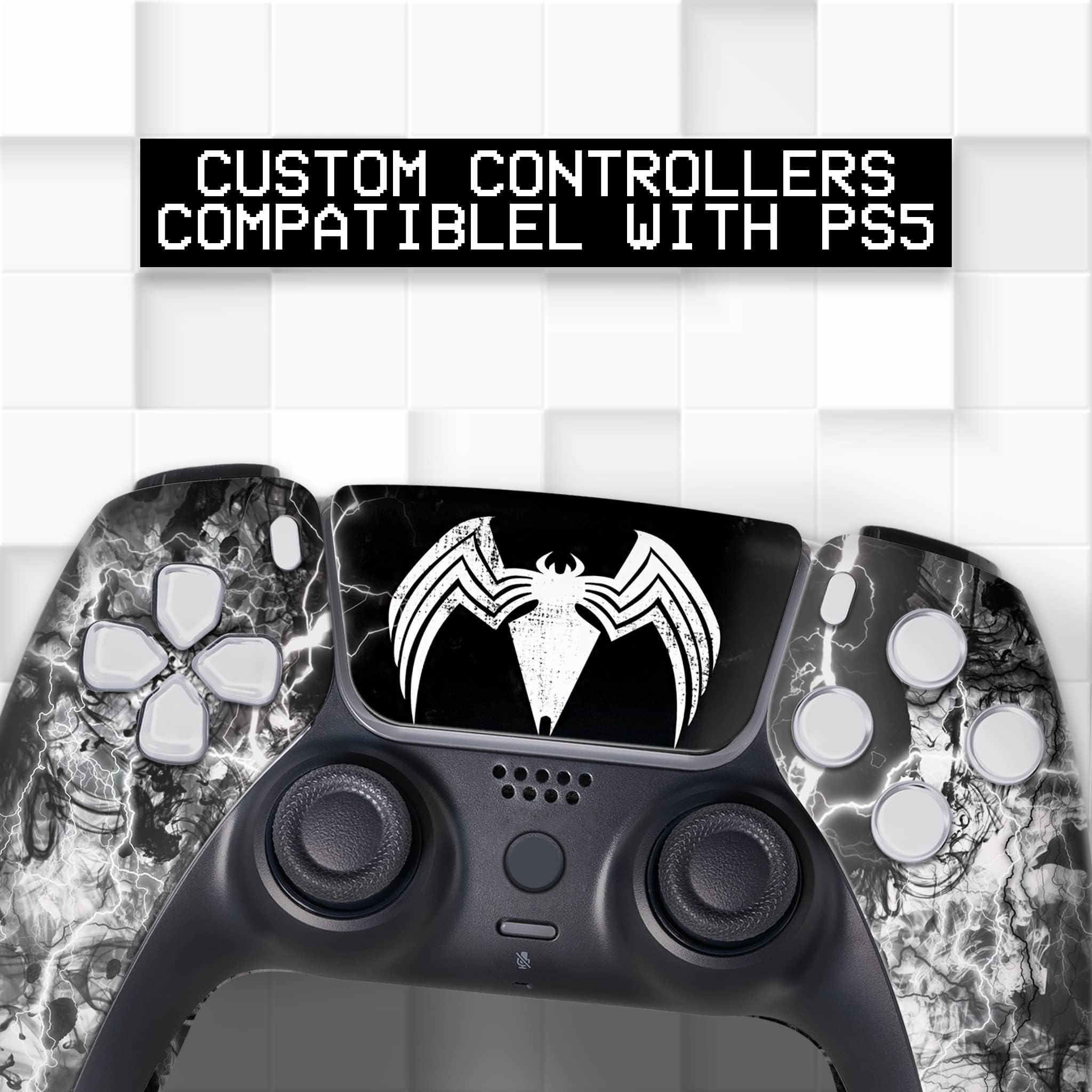 Custom Wireless PS5 Controller for Playstation 5 Console - Hydro-Dip Printed Gamepad with Premium Grip | USA Made | Perfect for Gaming, Streaming & Esports Tournaments