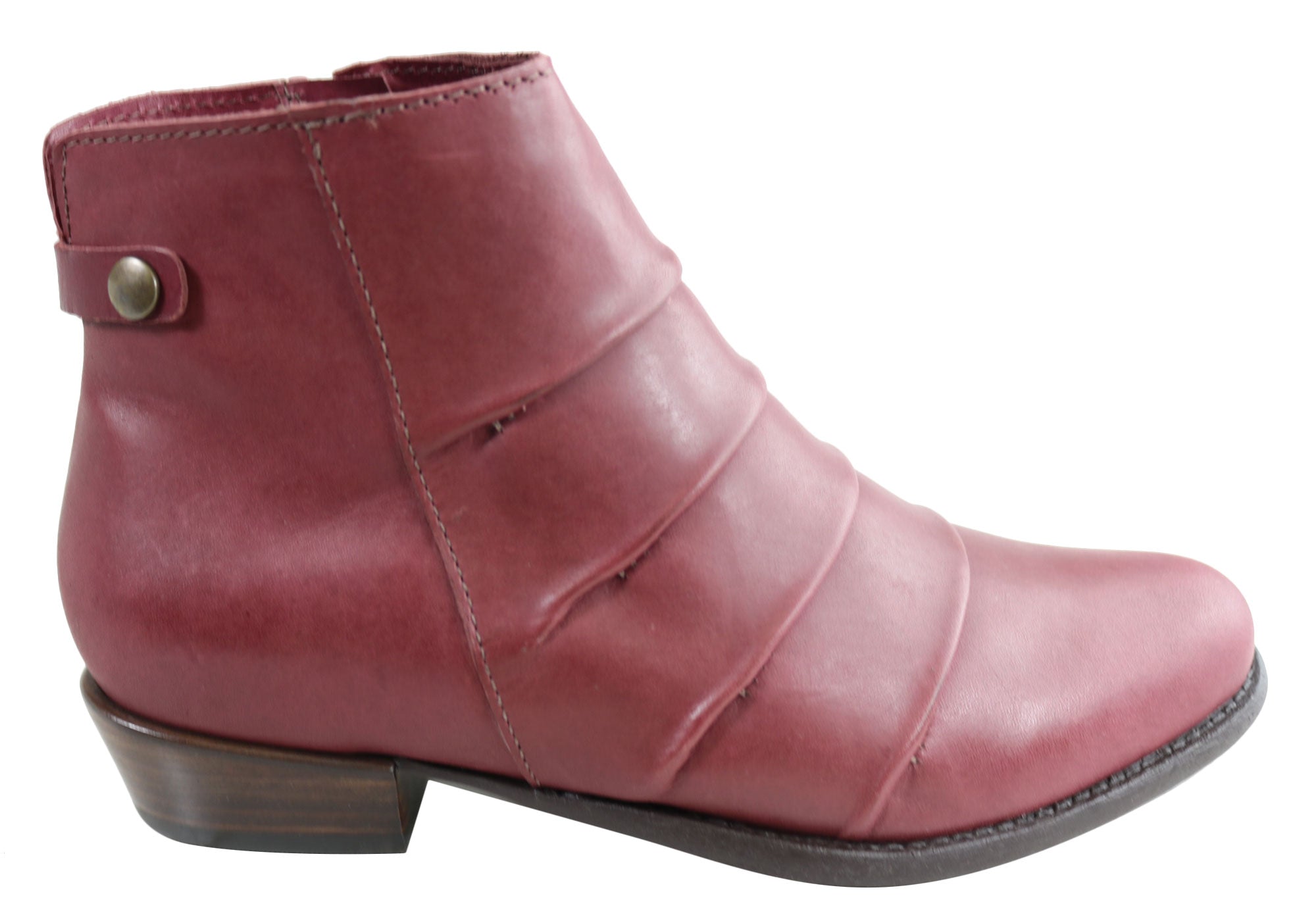 Andacco Avenue Women's Genuine Leather Comfortable Ankle Boots - Made in Brazil - Stylish & Durable for Work, Casual Wear & Outdoor Activities