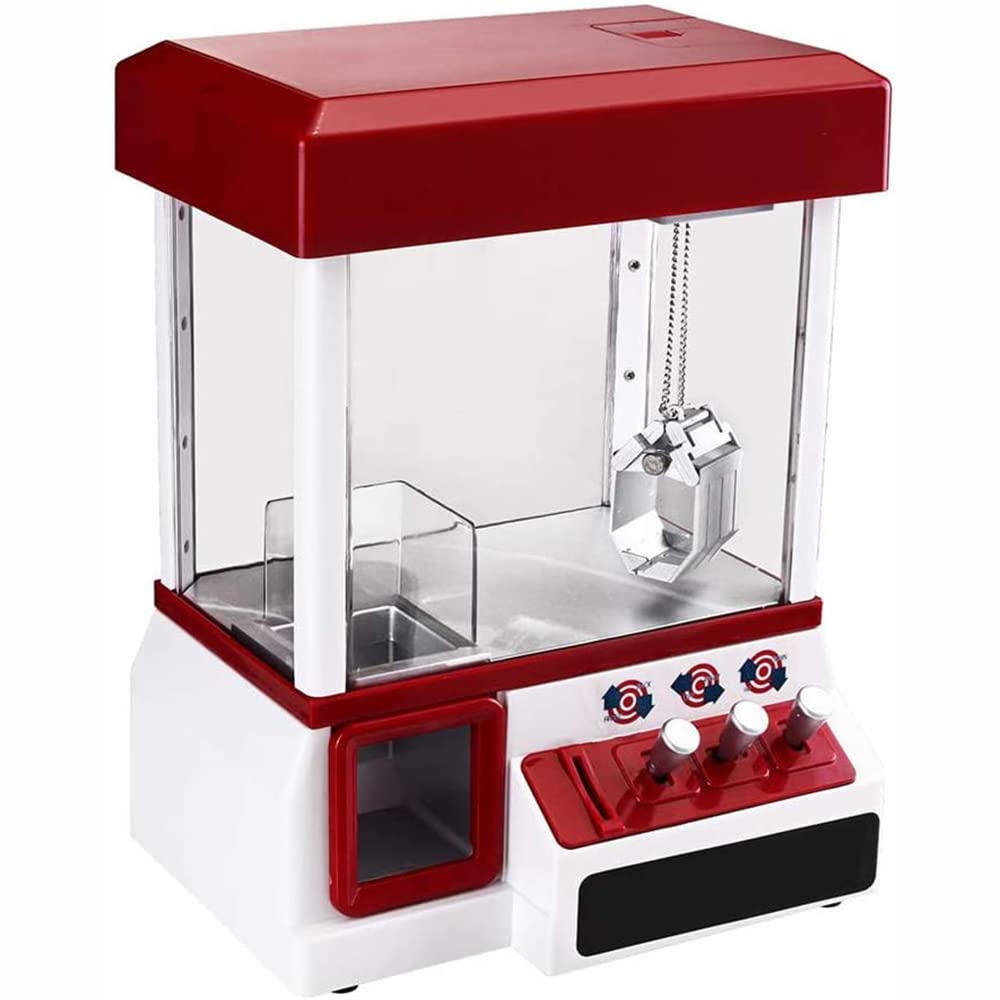 SYALEO Kids Claw Machine - Mini Arcade Candy & Prize Grabber Toy for Home, Birthday Parties & Carnivals - Fun Vending Machine with Dolls, Fruits & Toys for Children's Entertainment