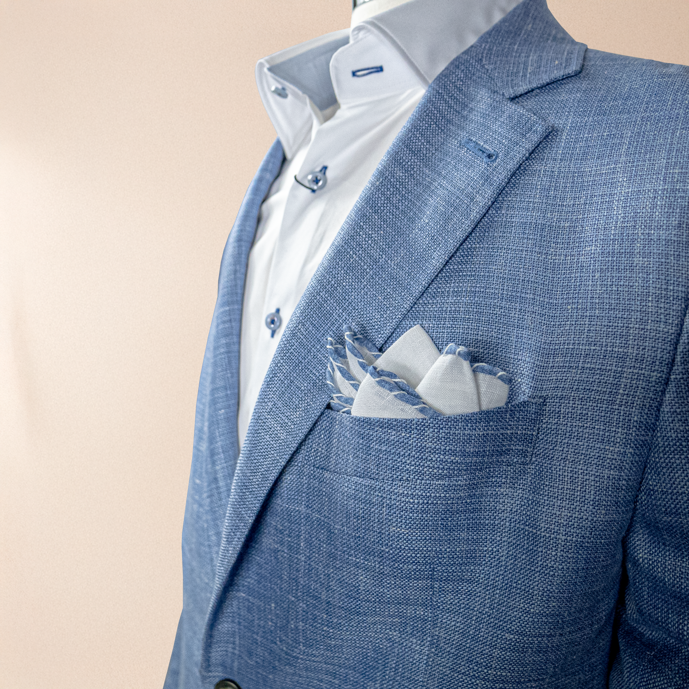 CANALI Blue Solid Kei Sport Coat for Men | Premium Italian Wool Blazer | Business, Office & Formal Events