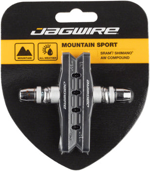 Jagwire Mountain Sport Disc Brake Pads - Threaded Post, Black | High-Performance Braking for MTB & Trail Bikes | Perfect for Downhill, Enduro & All-Mountain Riding