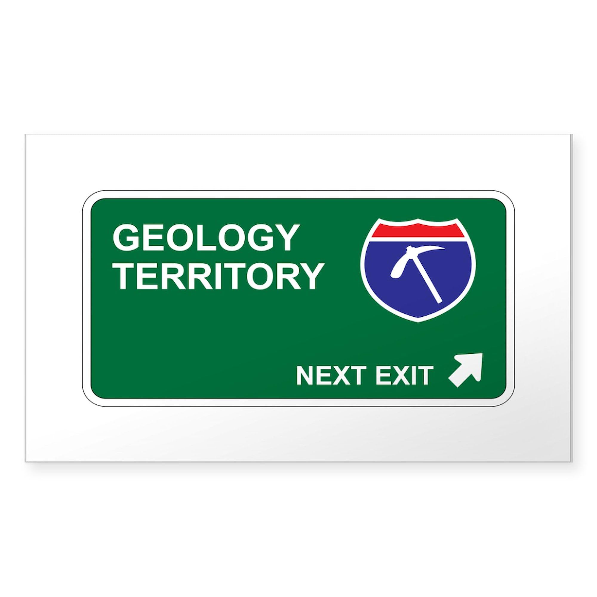 Geology Territory Rectangle Car Sticker - Durable Bumper Decal for Cars, Laptops & Water Bottles | Perfect for Science Lovers & Outdoor Enthusiasts