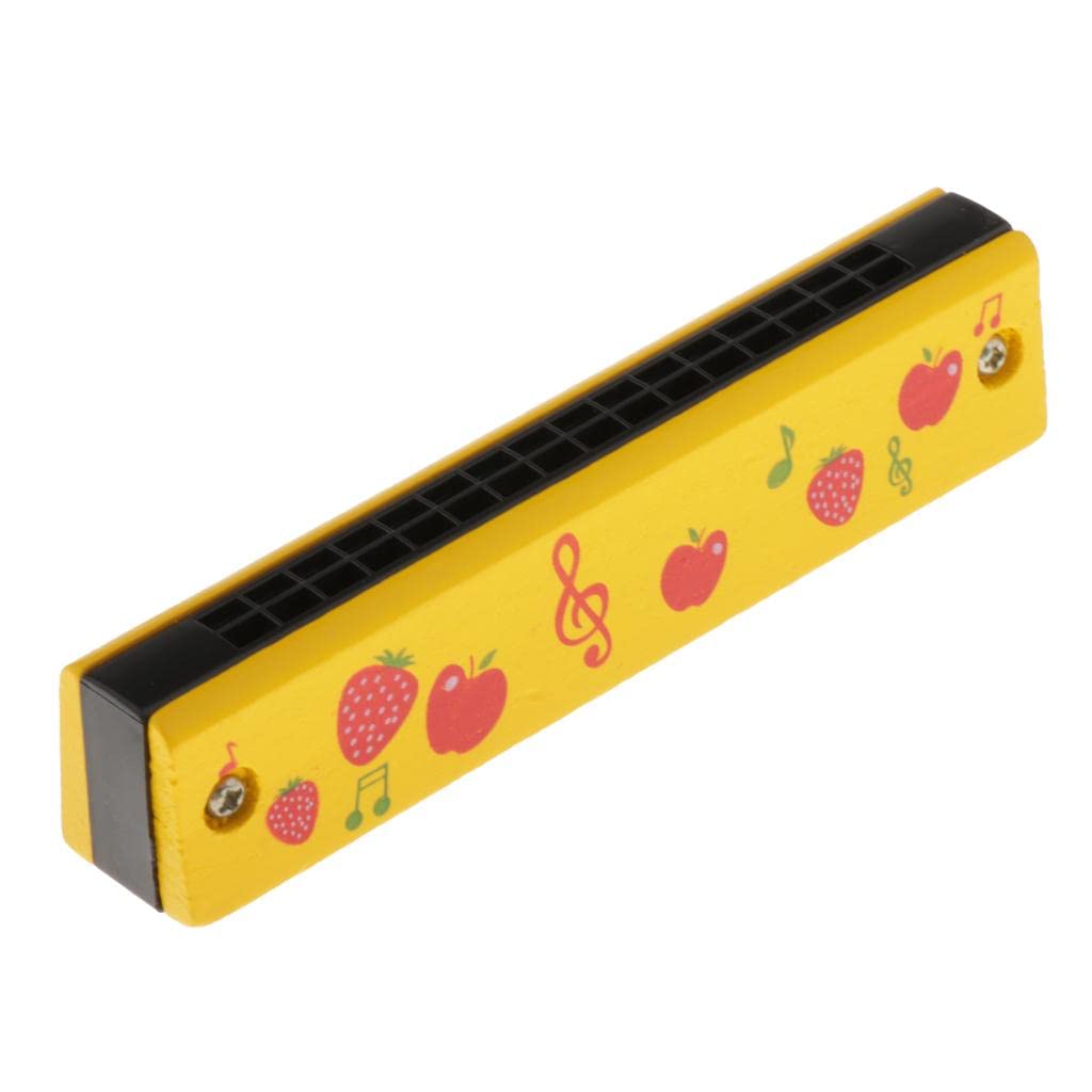 16 Hole Double Row Harmonica for Kids - Orange Musical Instrument Toy for Beginners, Music Lessons & Fun Playtime at Home or School