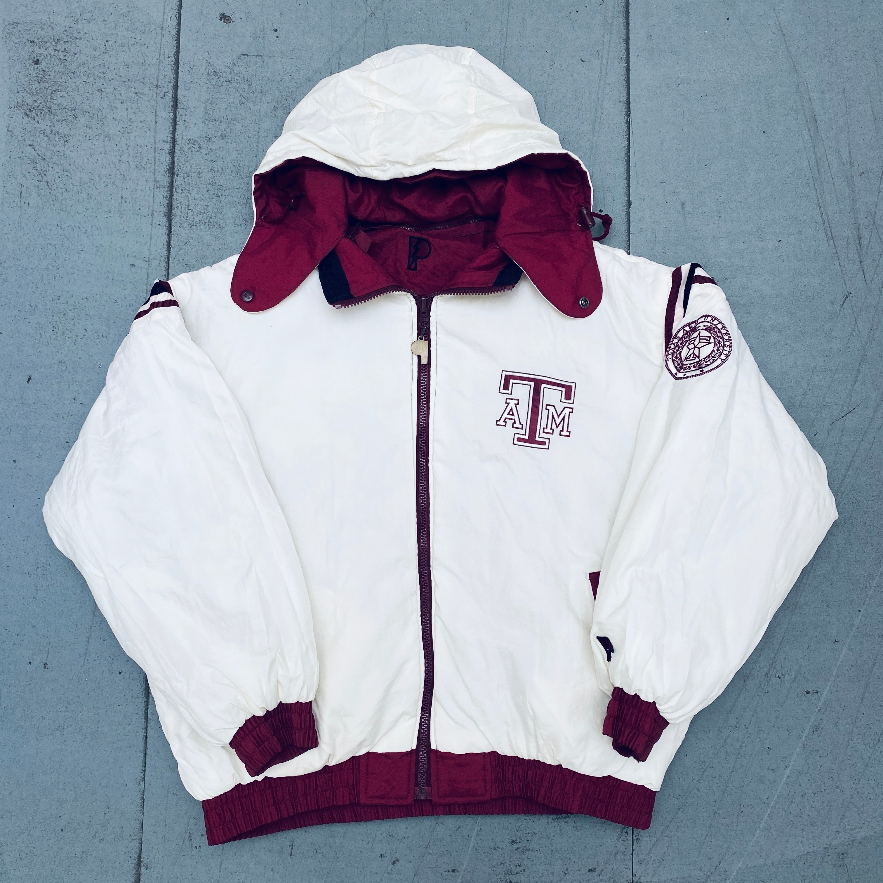 Texas A&M Aggies 1990s Vintage Reversible Full-Zip Jacket for Men - XL/XXL - NCAA College Football Fan Apparel - Perfect for Game Day, Tailgating & Retro Sports Fashion