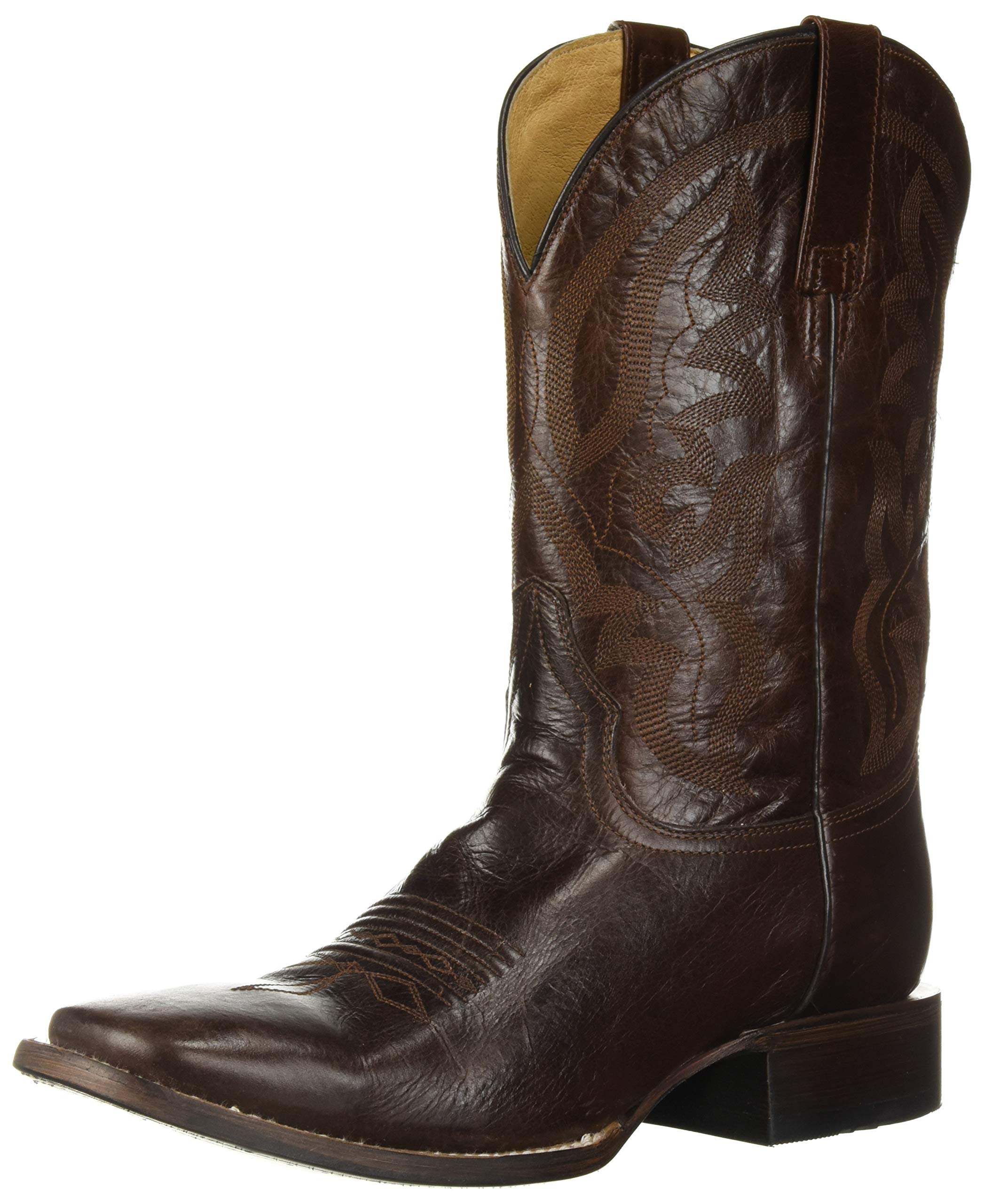 Roper Men's Cassidy Western Boots - Genuine Leather Cowboy Boots for Men | Comfortable & Durable Riding Boots | Perfect for Country Music Festivals, Rodeos & Western Fashion