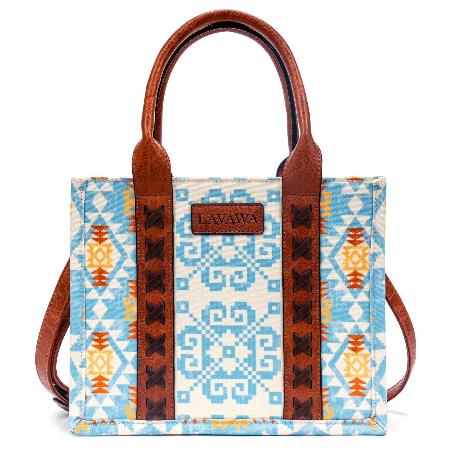 Stylish Aztec Boho Tote Bag for Women - Detachable Crossbody Strap Handbag | Western Purse for Ladies | Perfect for Work, Travel & Everyday Use