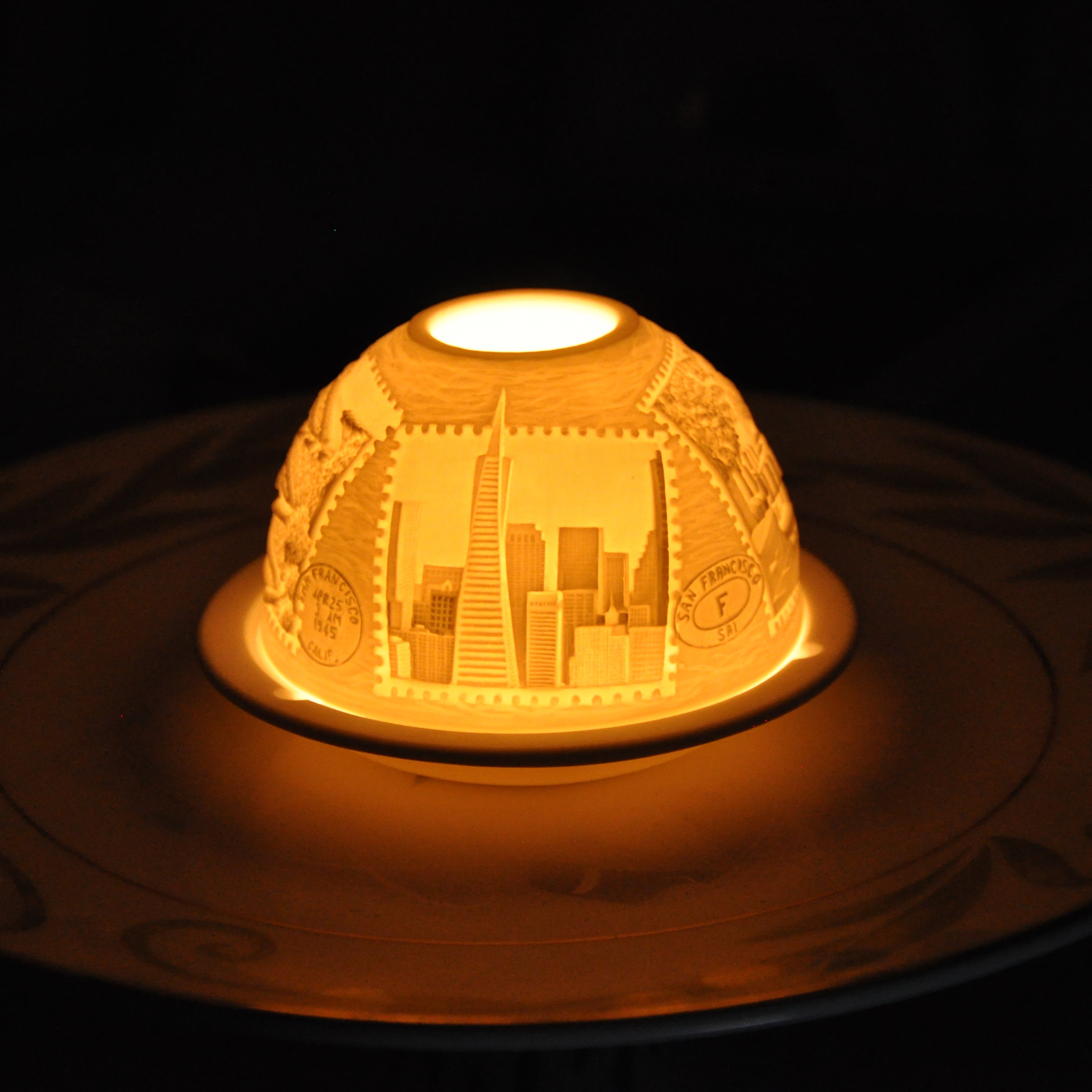 Handmade San Francisco Porcelain Votive Candle Holder - Elegant Home Decor for Weddings, Parties & Romantic Ambiance